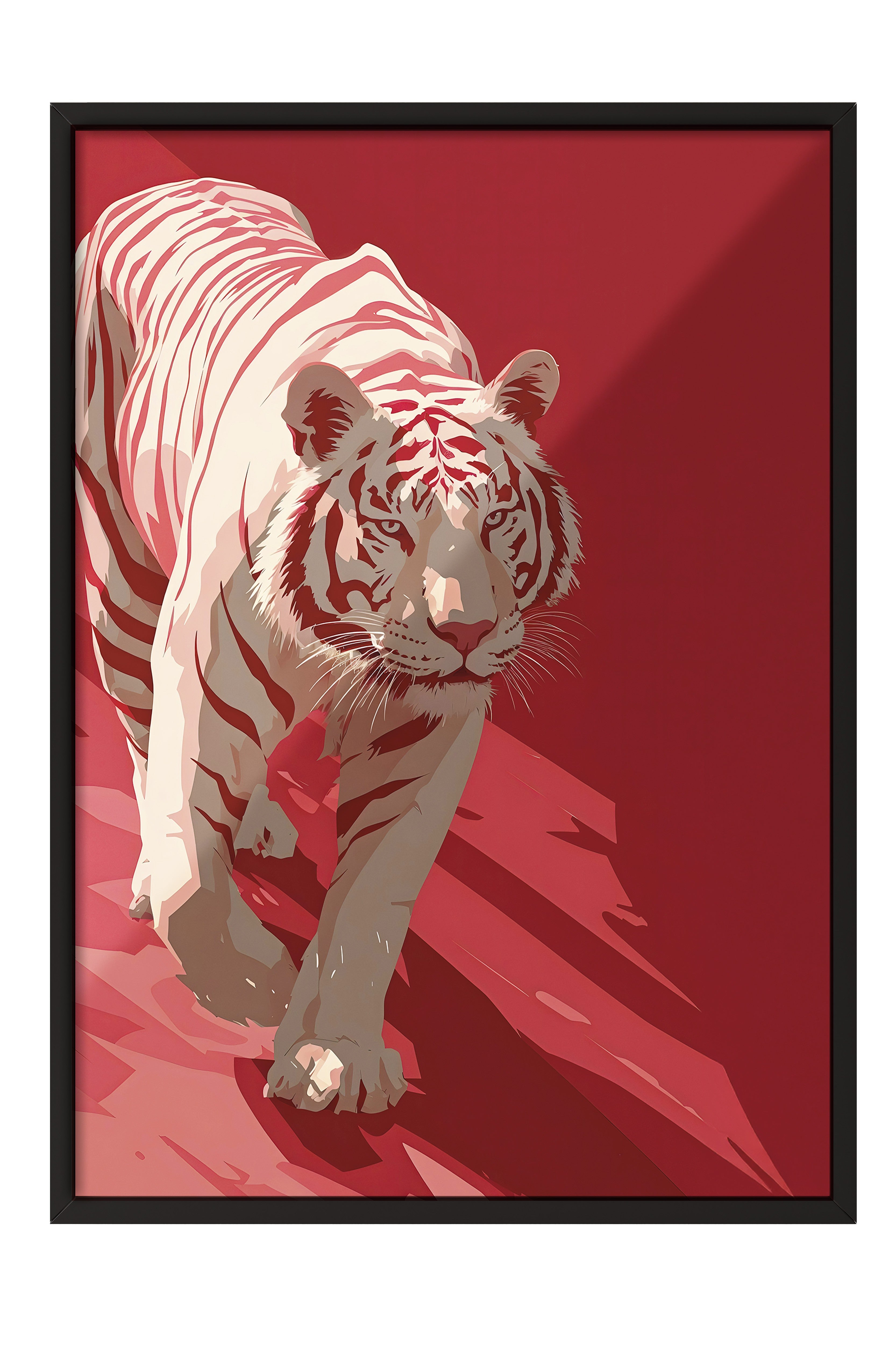 Duvar Tablosu, Siyah Çerçeveli Tablo ve Poster, Ritüel Serisi, Leopar Tablo, NO:115262