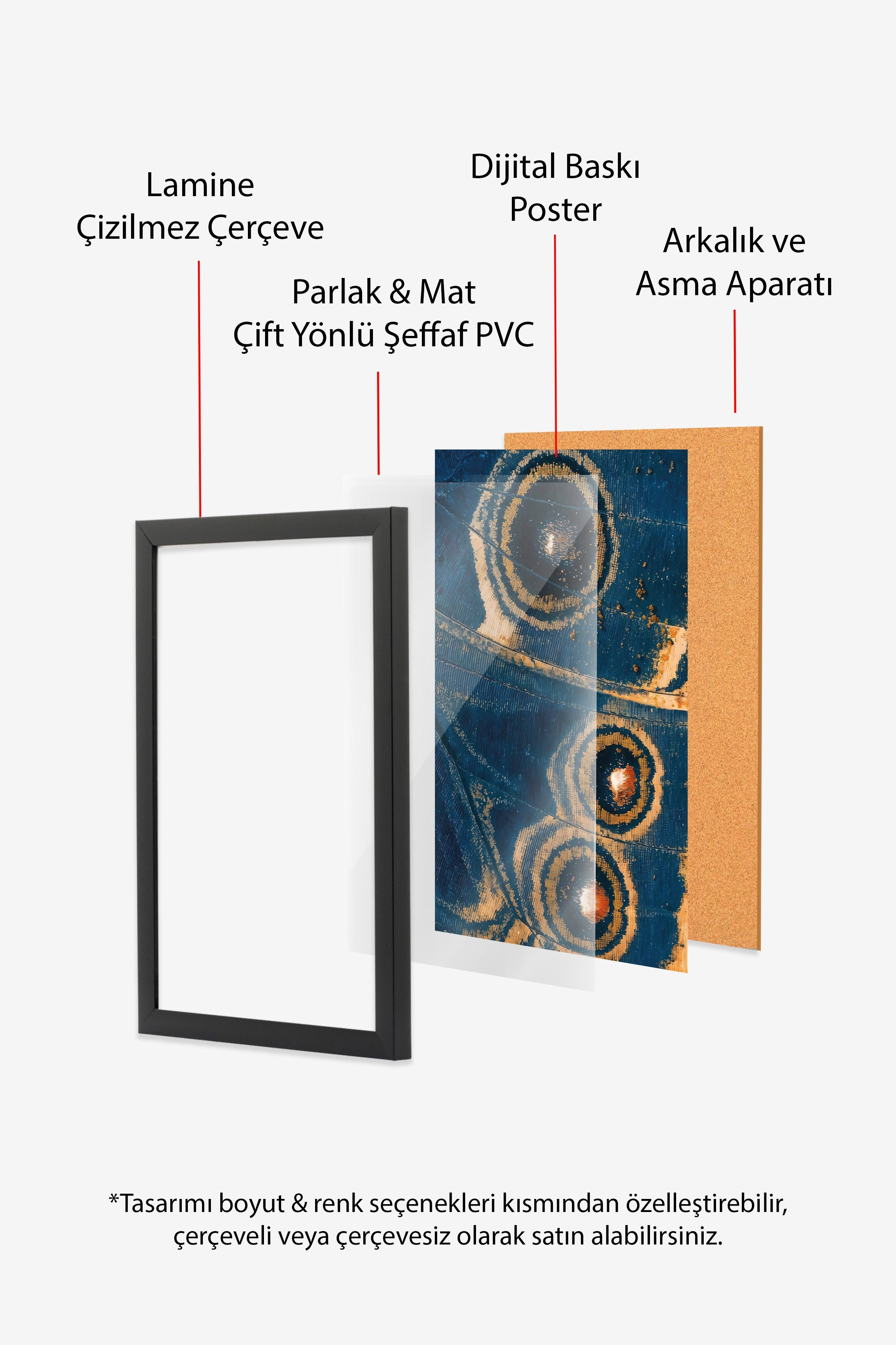 Duvar Tablosu, Siyah Çerçeveli Tablo ve Poster, Ritüel Serisi, NO:115255