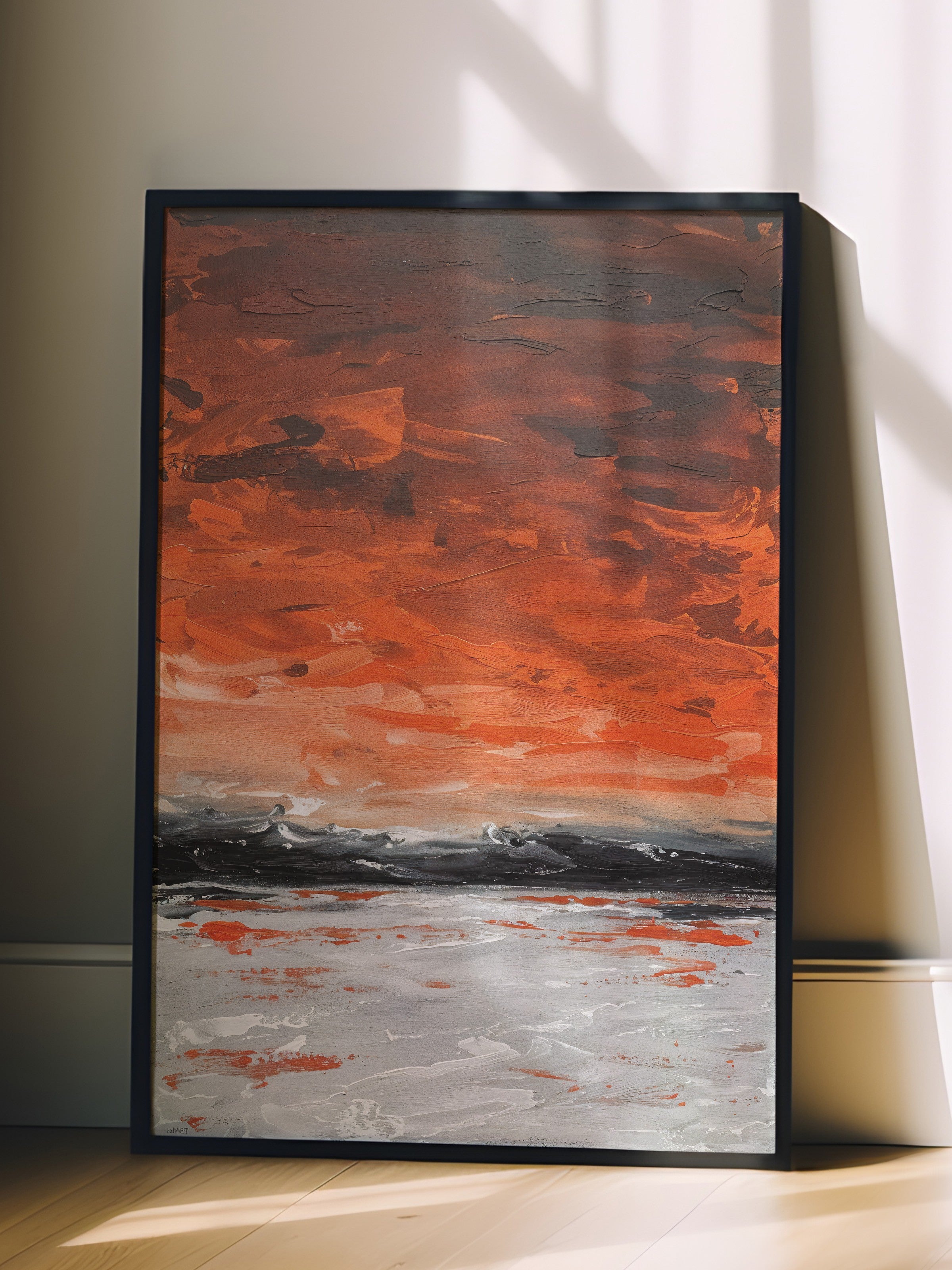 Duvar Tablosu, Siyah Çerçeveli Tablo ve Poster, Ritüel Serisi, Yağlıboya Tablo, NO:115217