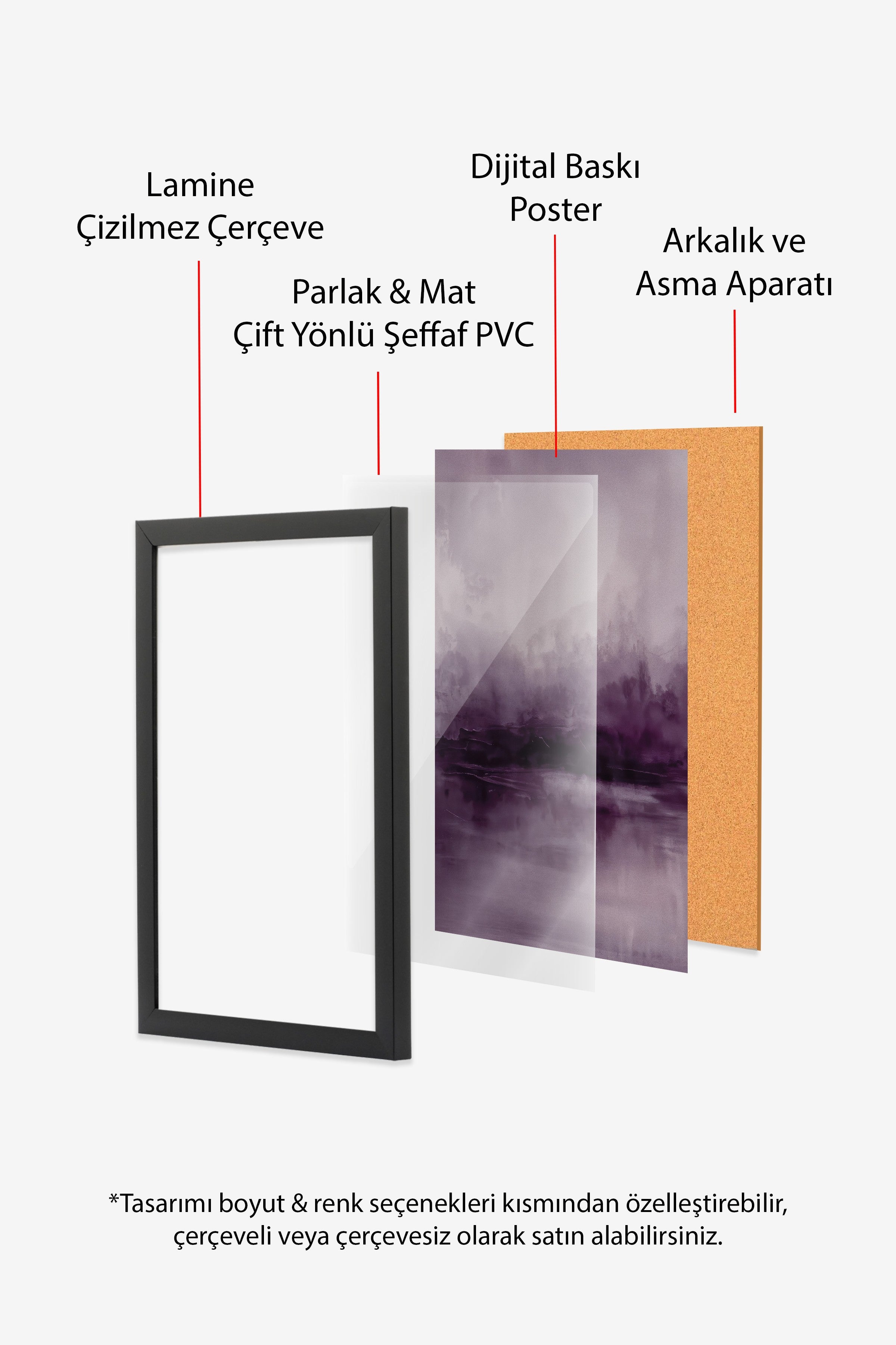 Duvar Tablosu, Siyah Çerçeveli Tablo ve Poster, Ritüel Serisi, Yağlıboya Tablo, NO:115219
