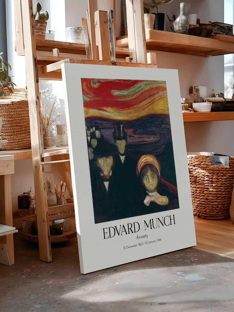 Edvard Munch - Anxiety, Kanvas Tablo, Sanat Serisi NO:111705