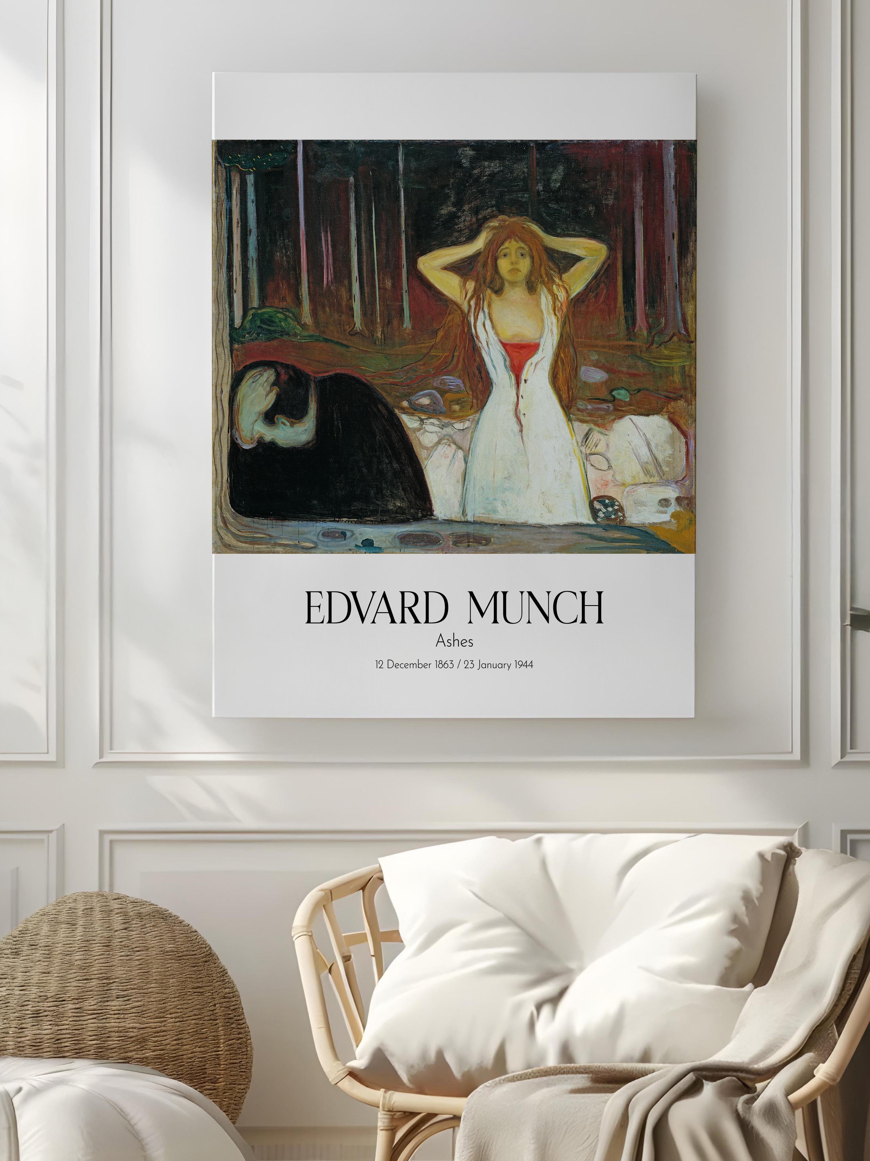 Edvard Munch - Ashes, Kanvas Tablo, Sanat Serisi NO:111706