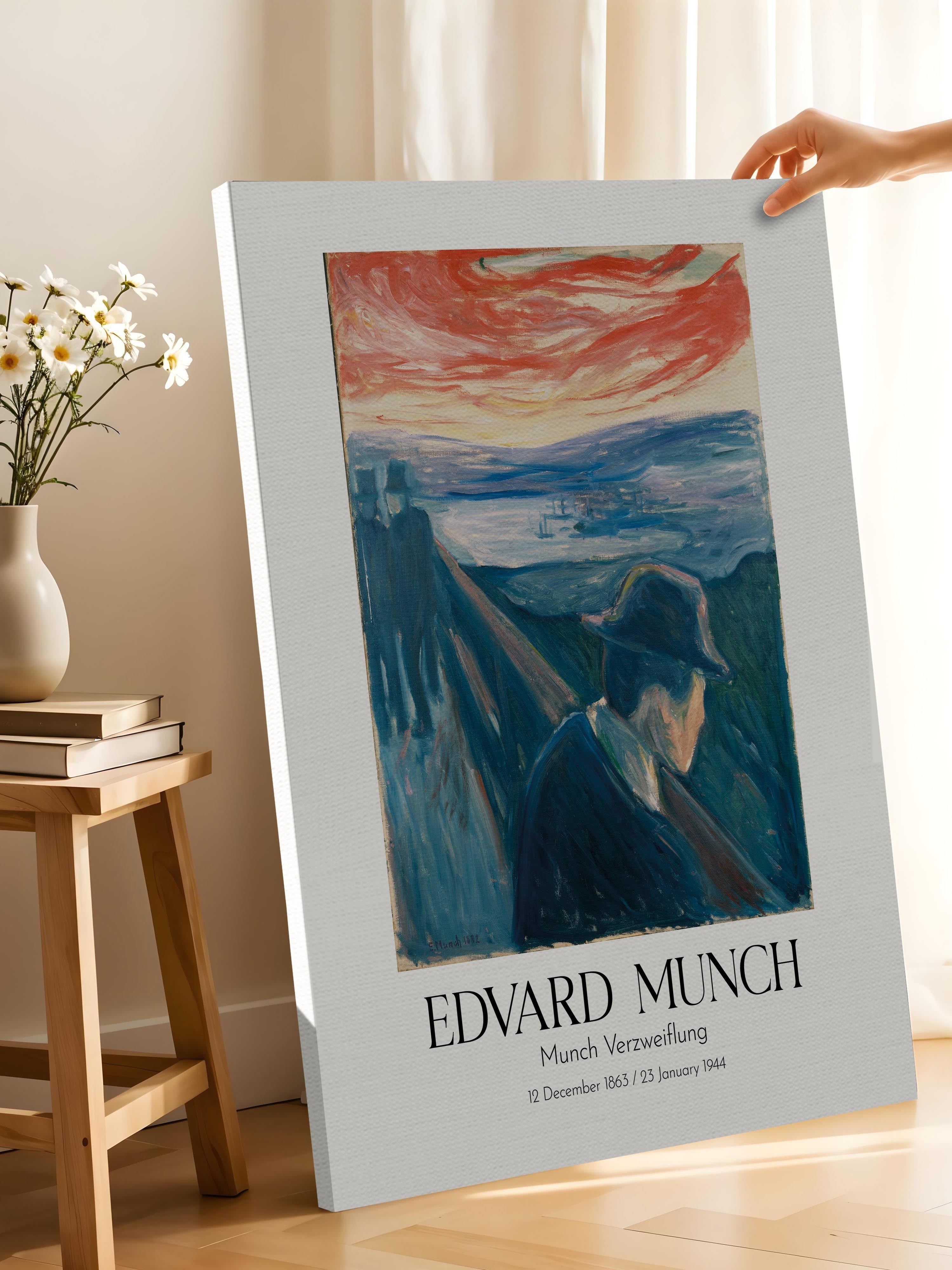 Edvard Munch - Munch Verzweiflung, Kanvas Tablo, Sanat Serisi NO:111733