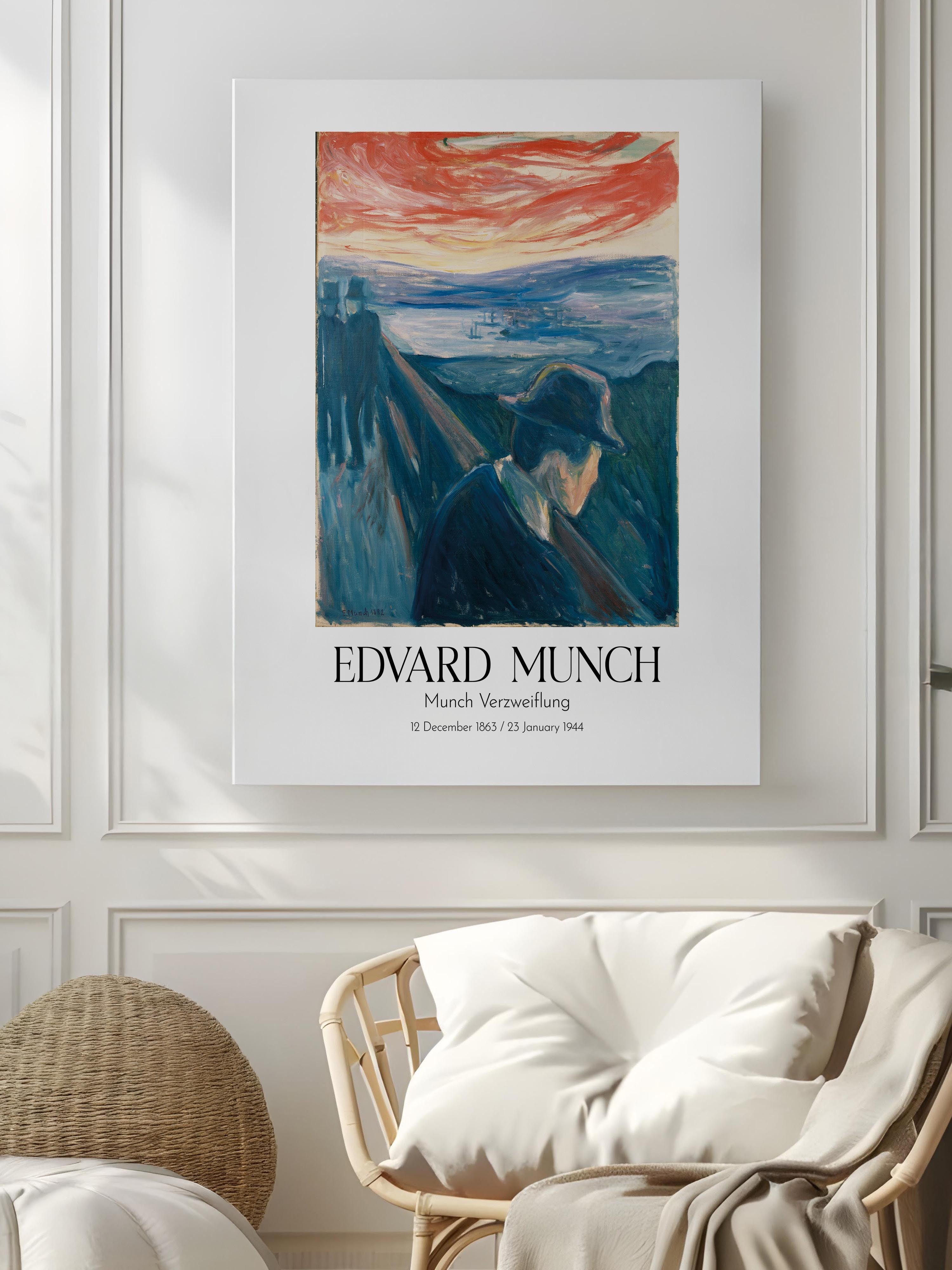 Edvard Munch - Munch Verzweiflung, Kanvas Tablo, Sanat Serisi NO:111733