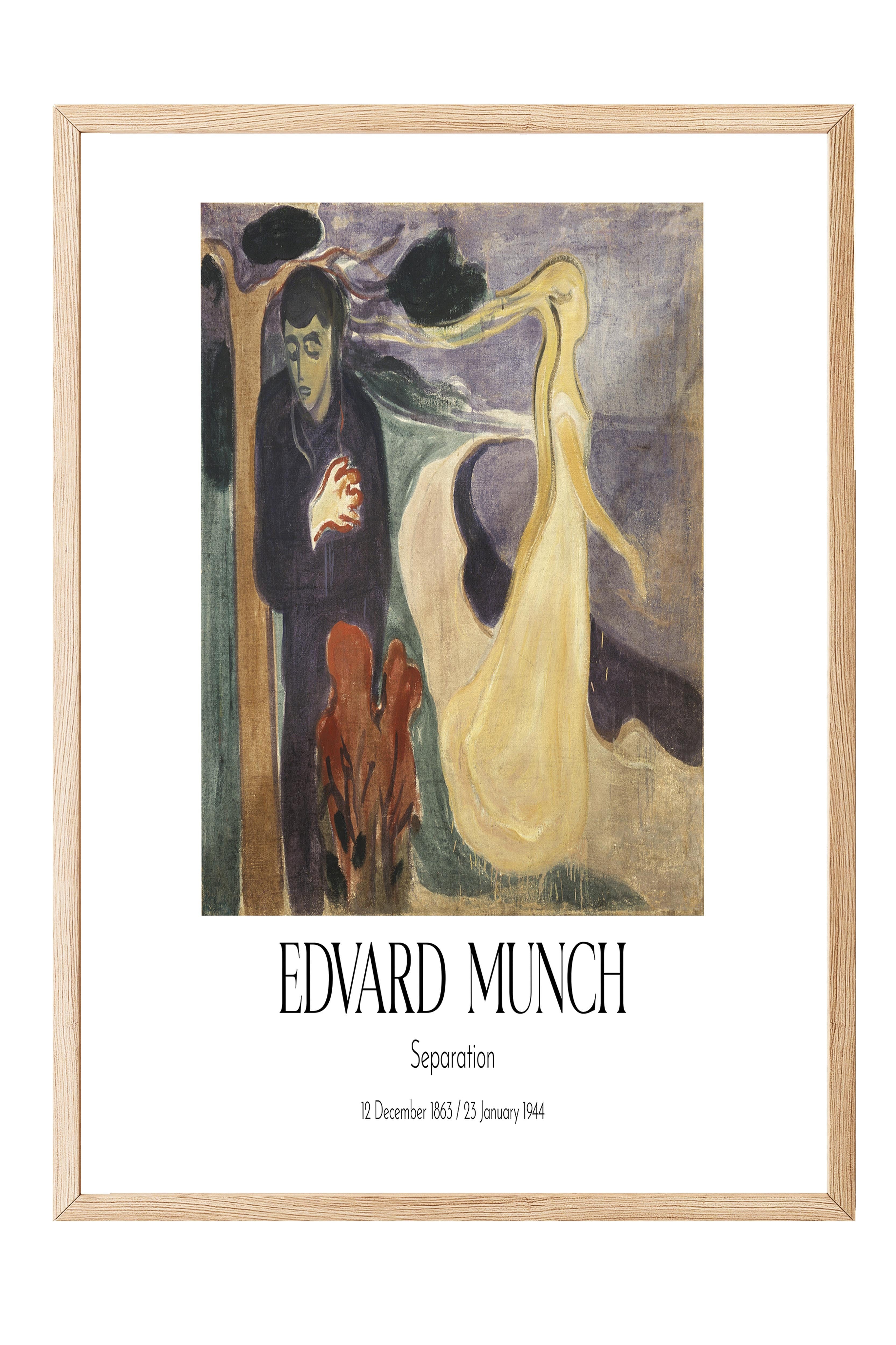 Edvard Munch - Separation, Ahşap Çerçeveli Tablo, Sanat Serisi NO:111742