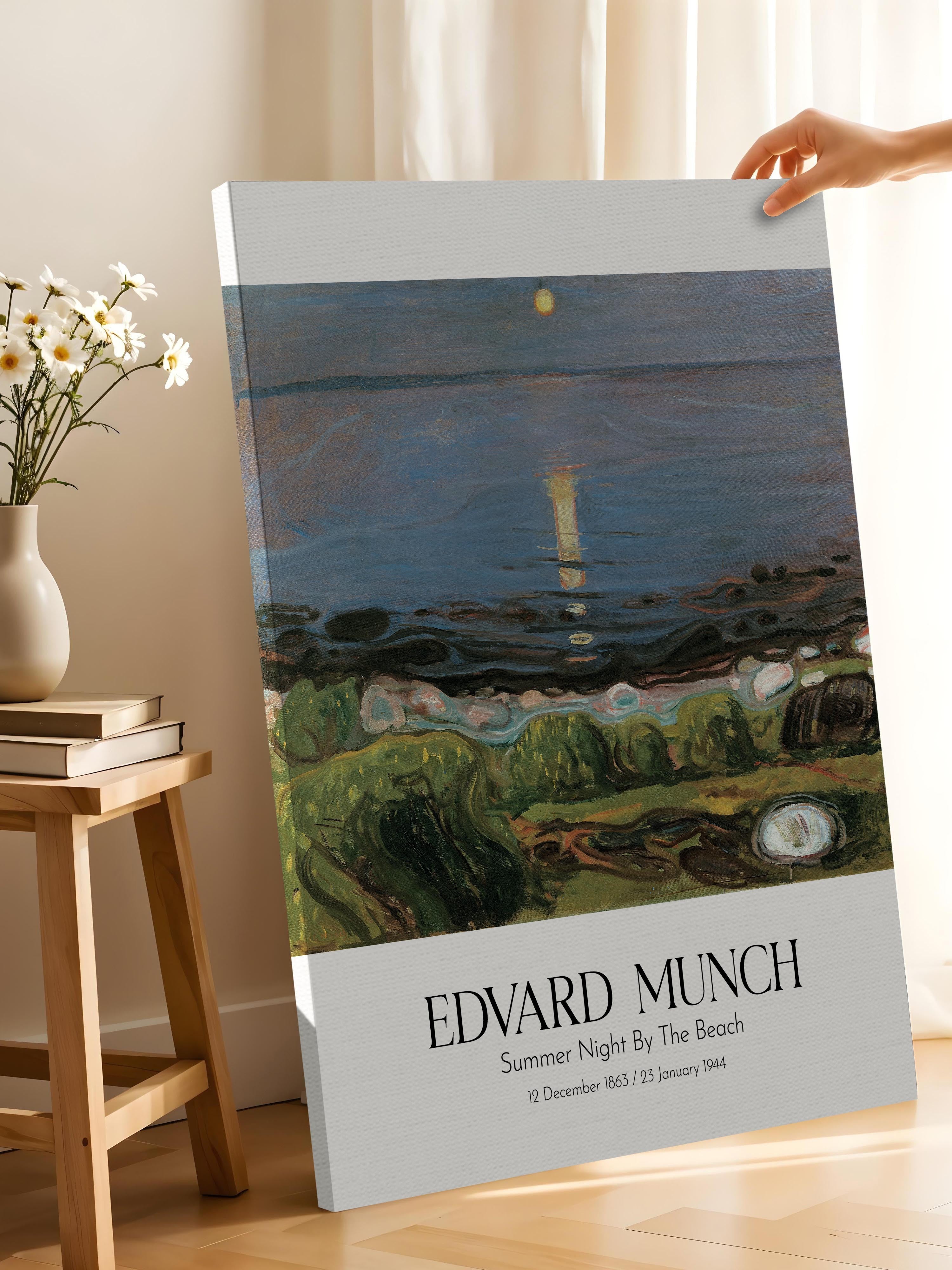 Edvard Munch - Summer Night By The Beach, Kanvas Tablo, Sanat Serisi NO:111723