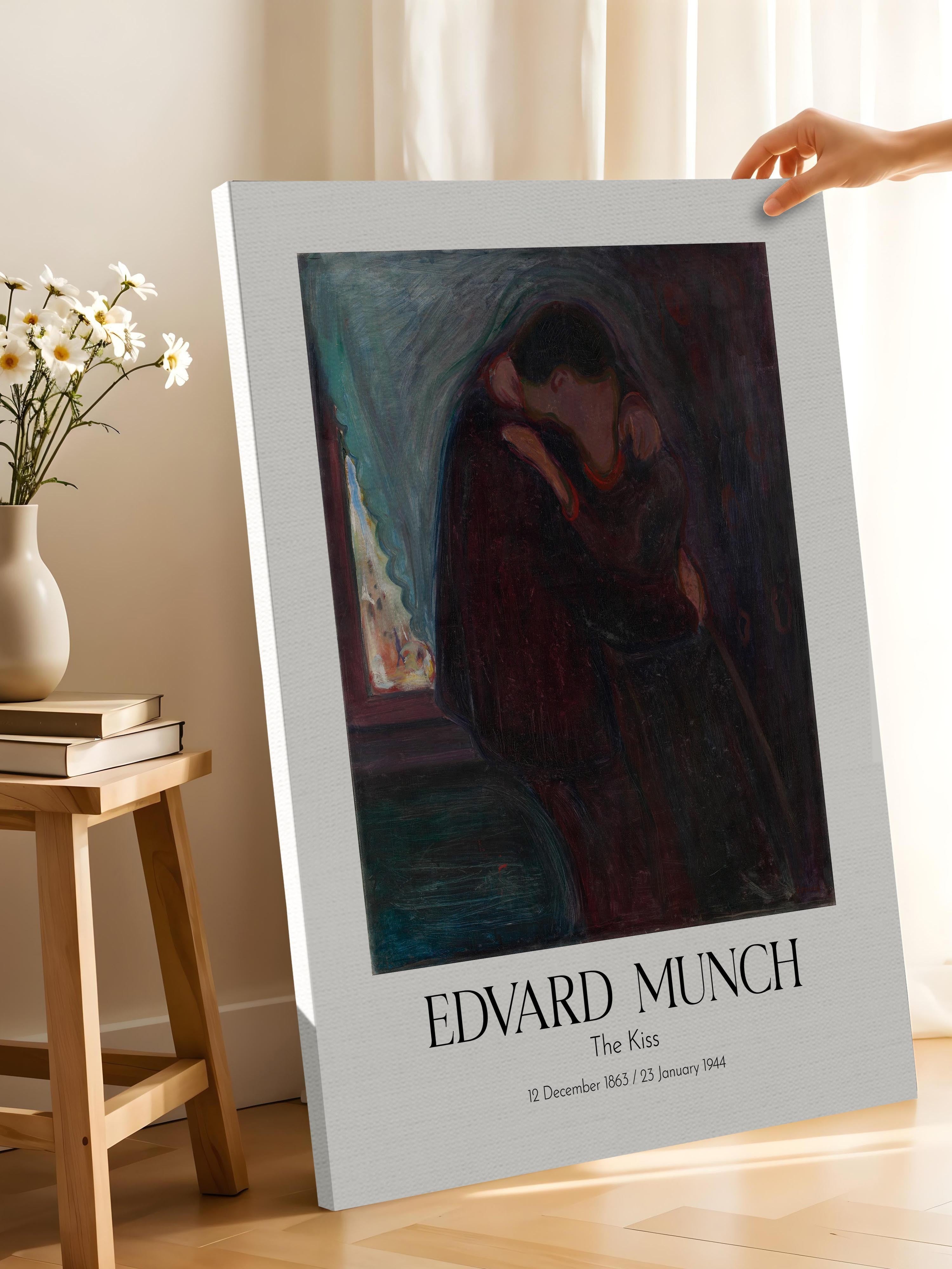 Edvard Munch - The Kiss, Kanvas Tablo, Sanat Serisi NO:111727
