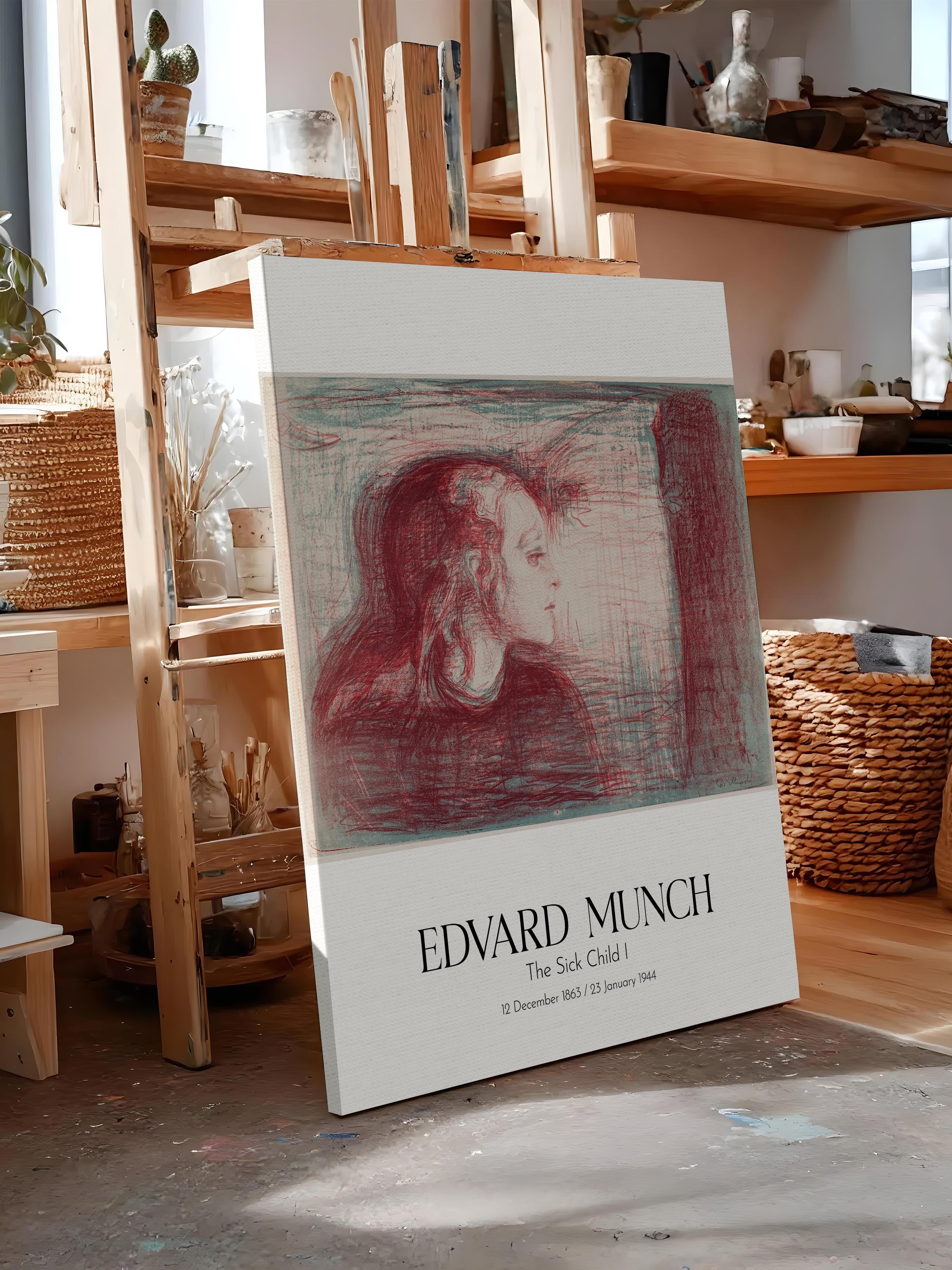 Edvard Munch - The Sick Child I, Kanvas Tablo, Sanat Serisi NO:111729