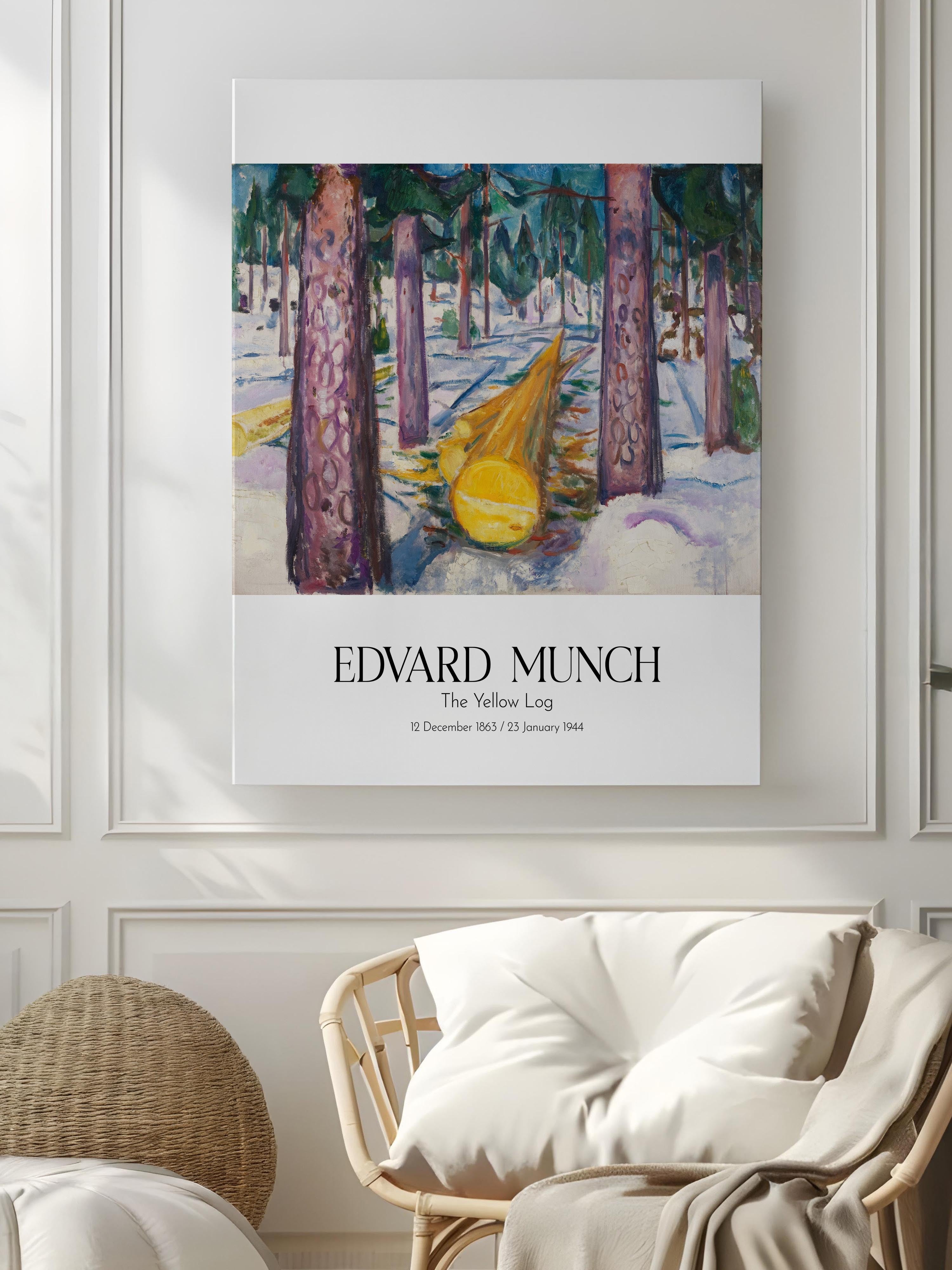 Edvard Munch - The Yellow Log, Kanvas Tablo, Sanat Serisi NO:111731