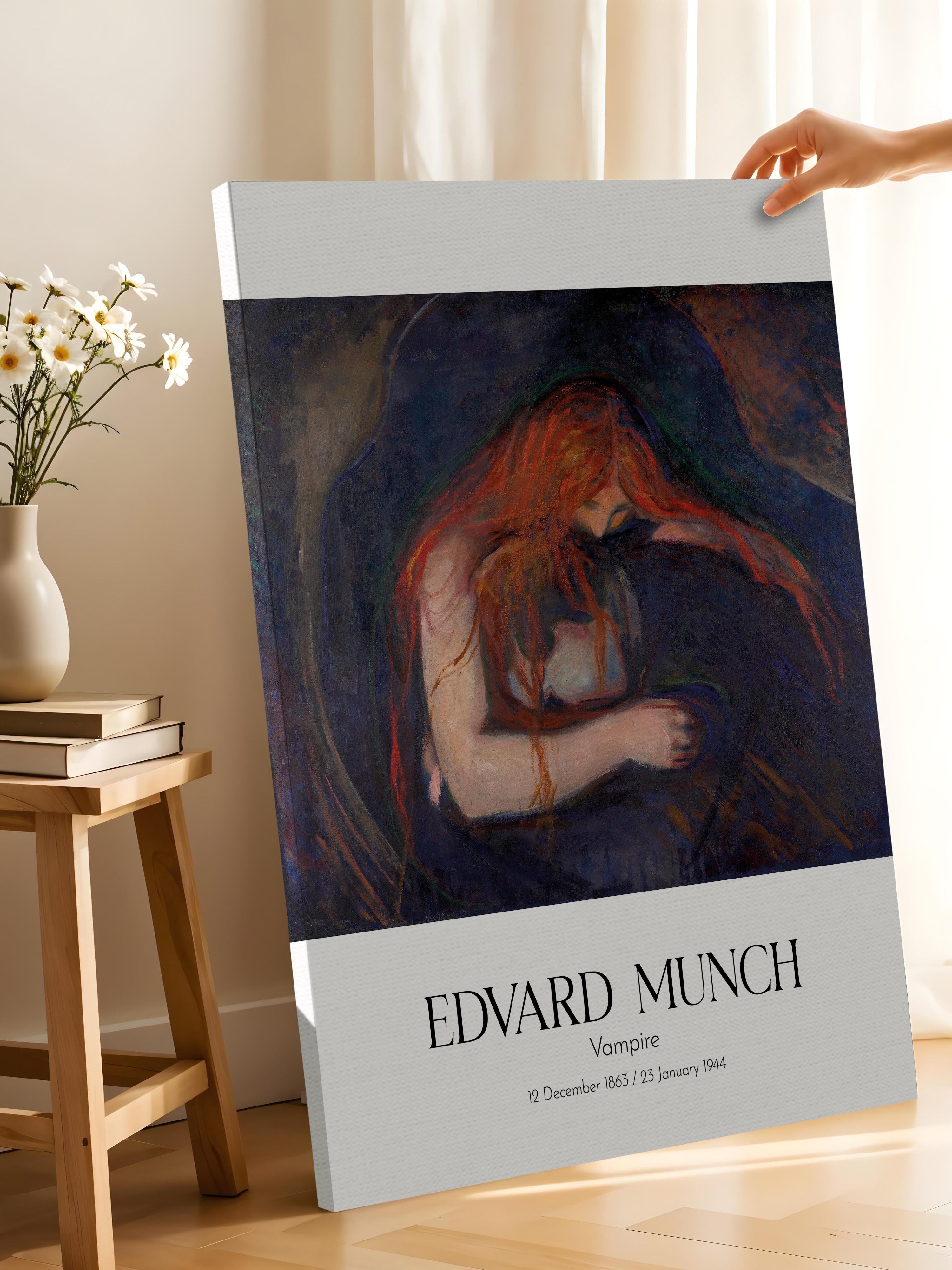 Edvard Munch - Vampire, Kanvas Tablo, Sanat Serisi NO:111732