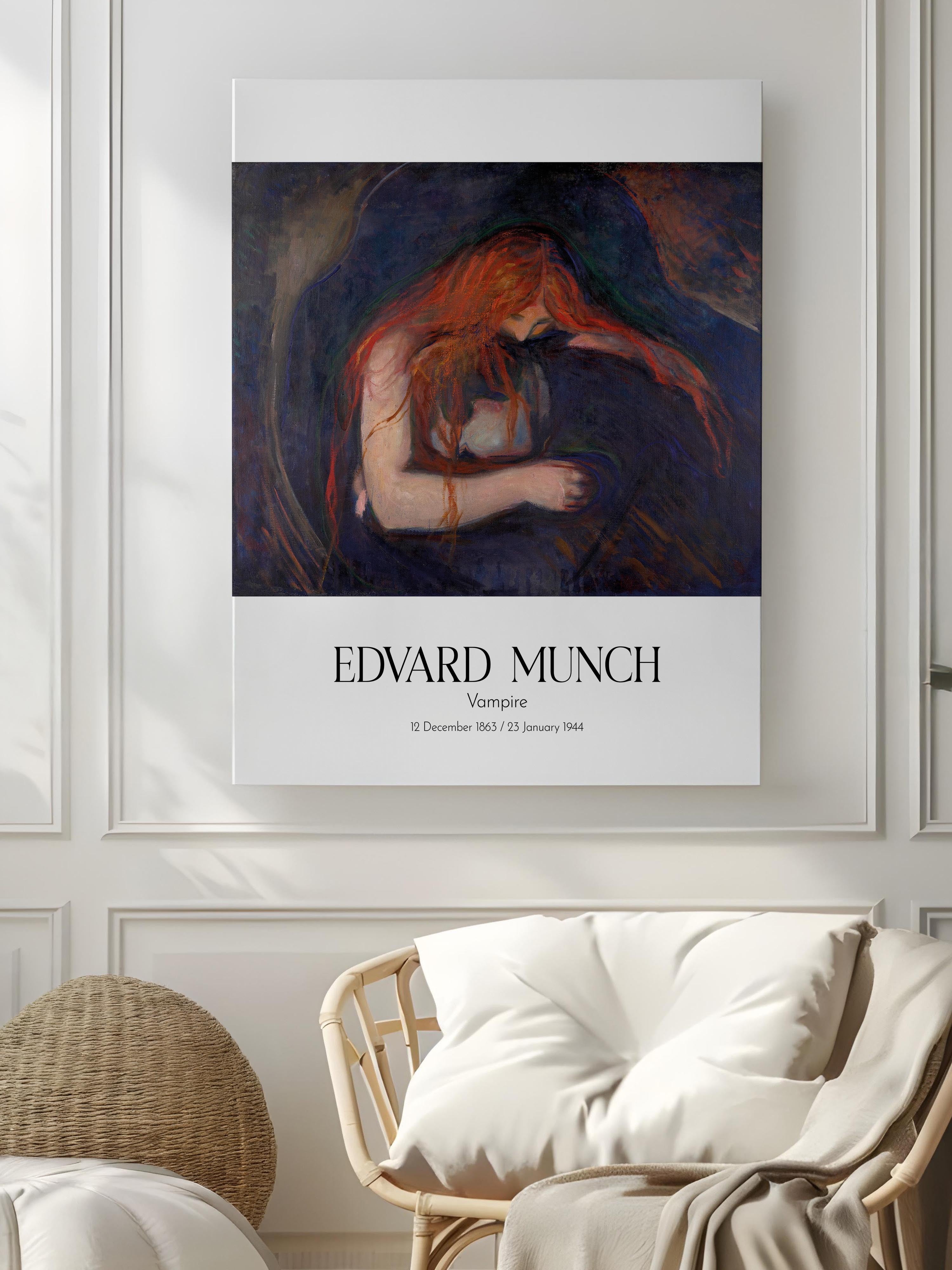 Edvard Munch - Vampire, Kanvas Tablo, Sanat Serisi NO:111732