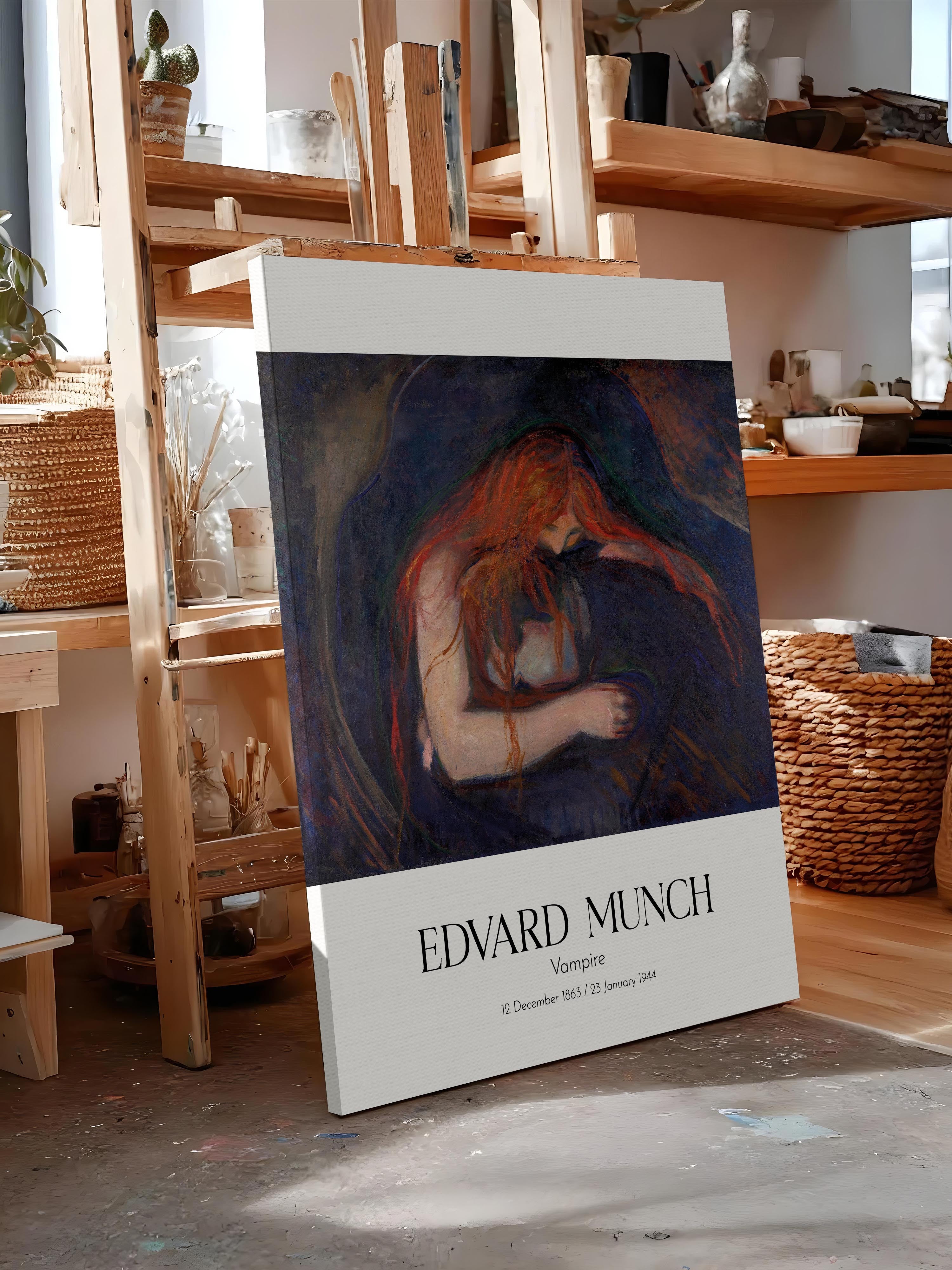 Edvard Munch - Vampire, Kanvas Tablo, Sanat Serisi NO:111732