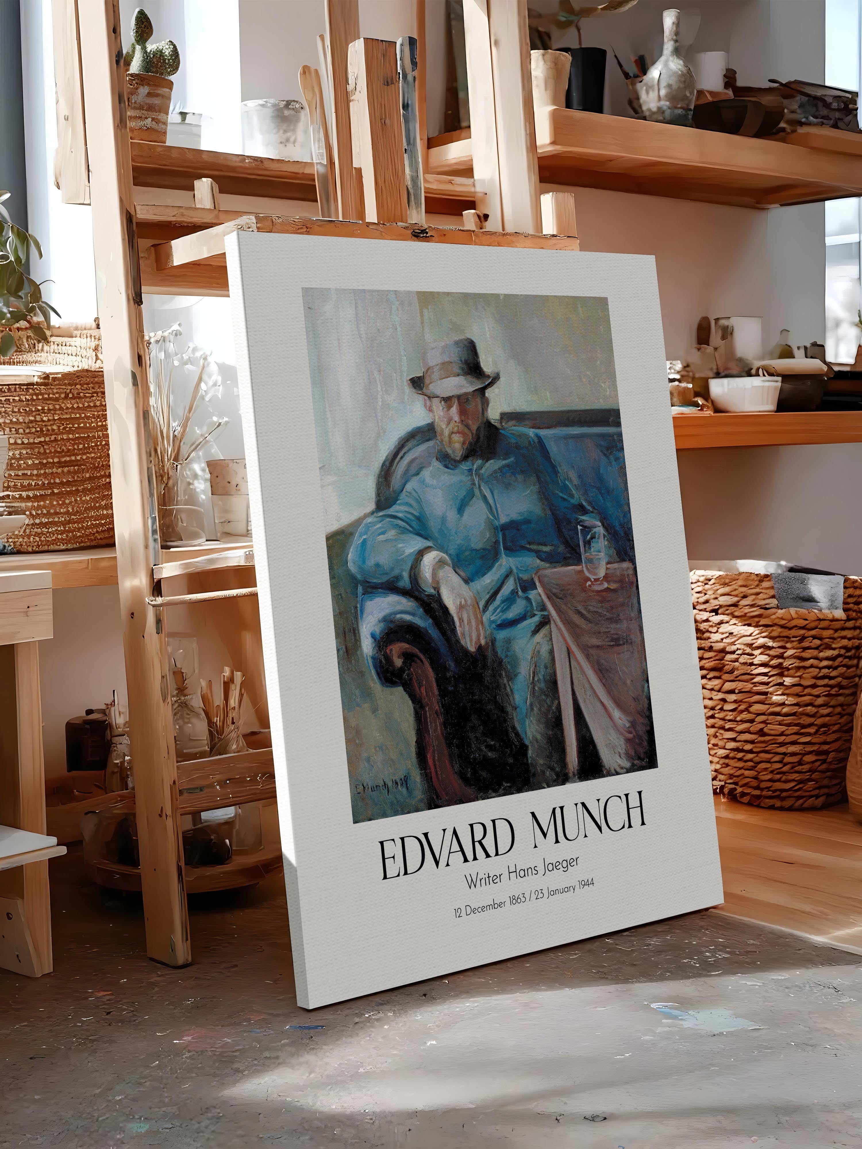 Edvard Munch - Writer Hans Jaeger, Kanvas Tablo, Sanat Serisi NO:111736