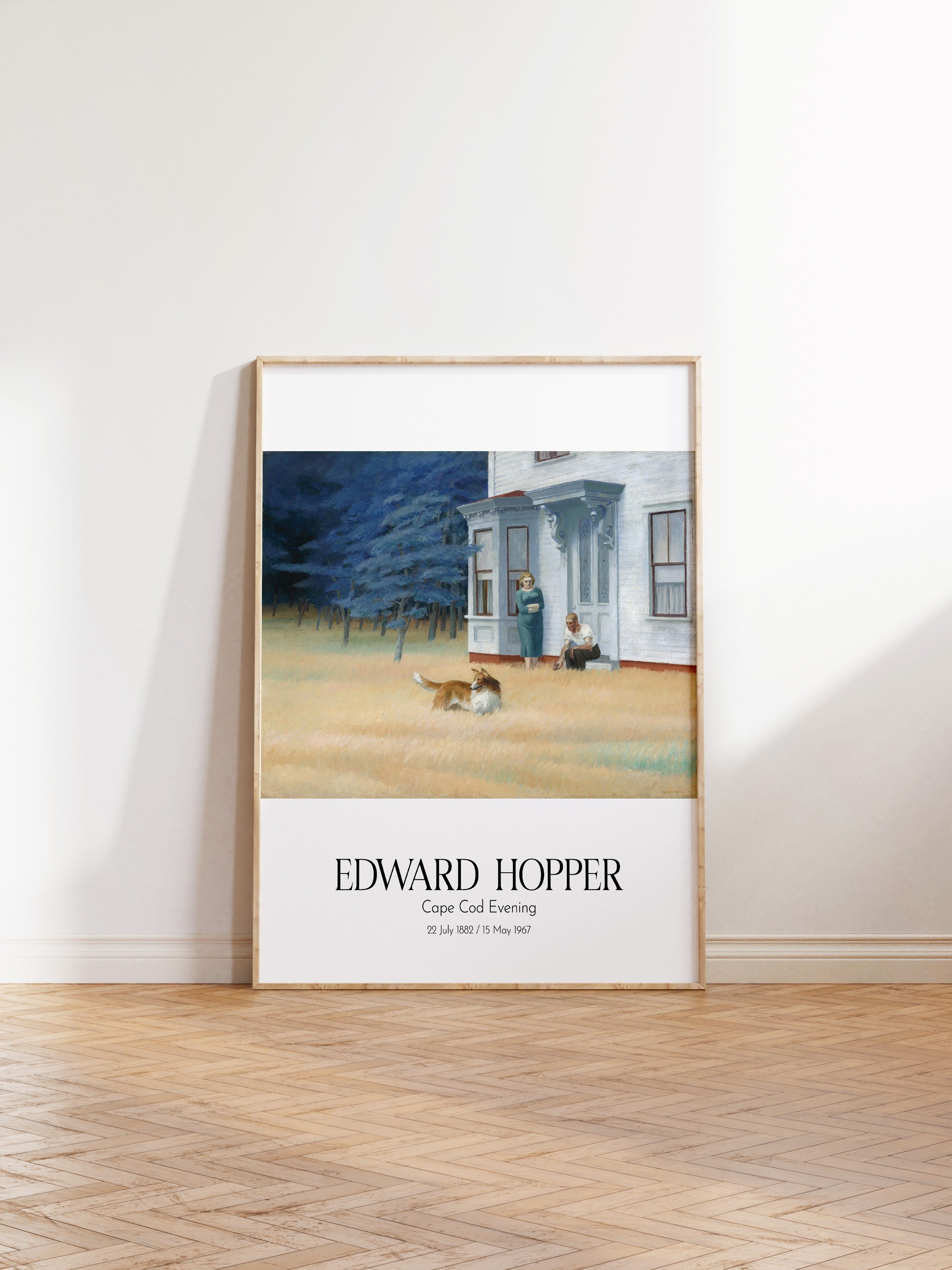 Edward Hopper - Cape Cod Evening, Ahşap Çerçeveli Tablo, Sanat Serisi NO:110172