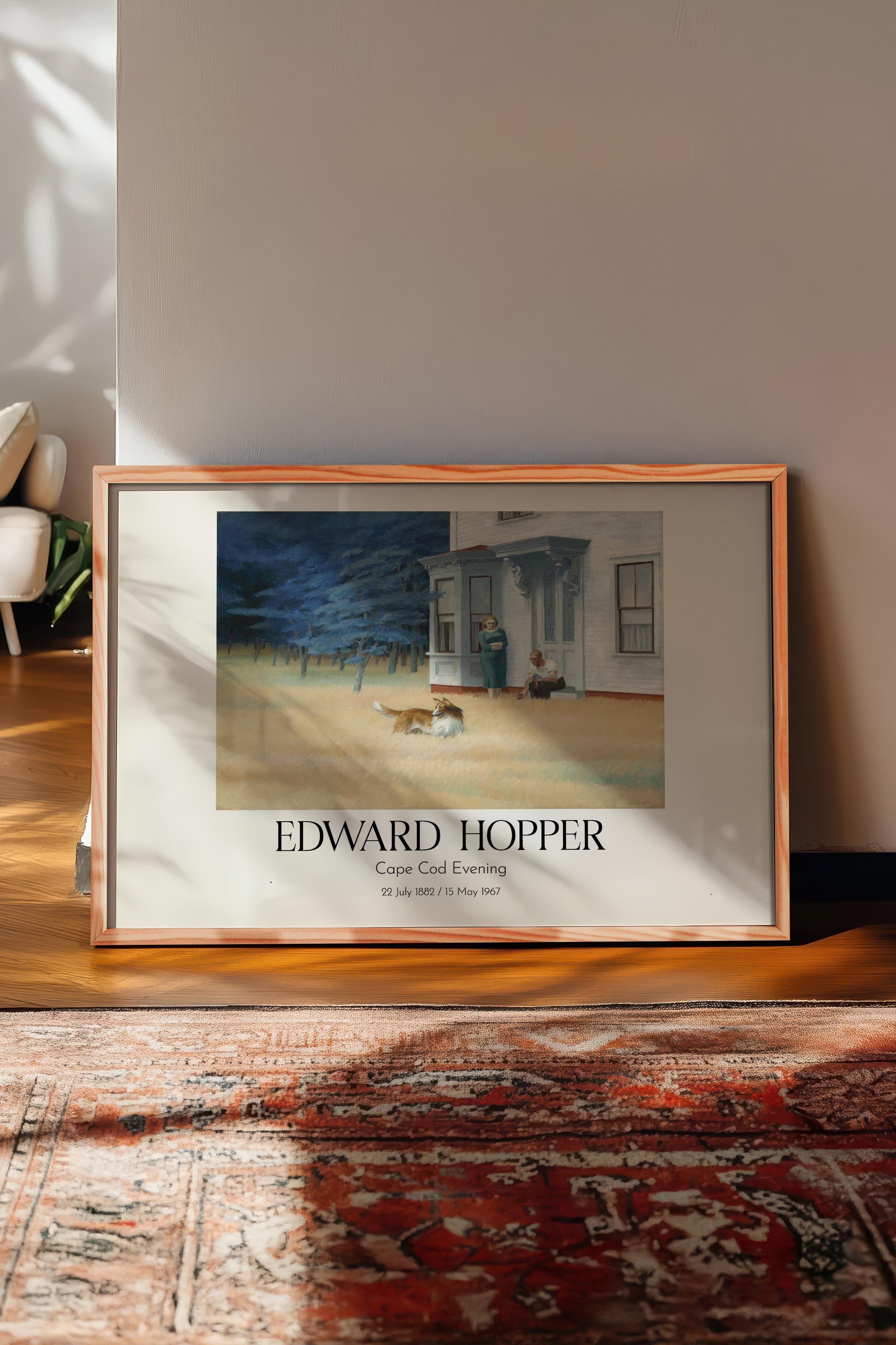 Edward Hopper - Cape Cod Evening, Ahşap Çerçeveli Tablo, Sanat Serisi NO:110186