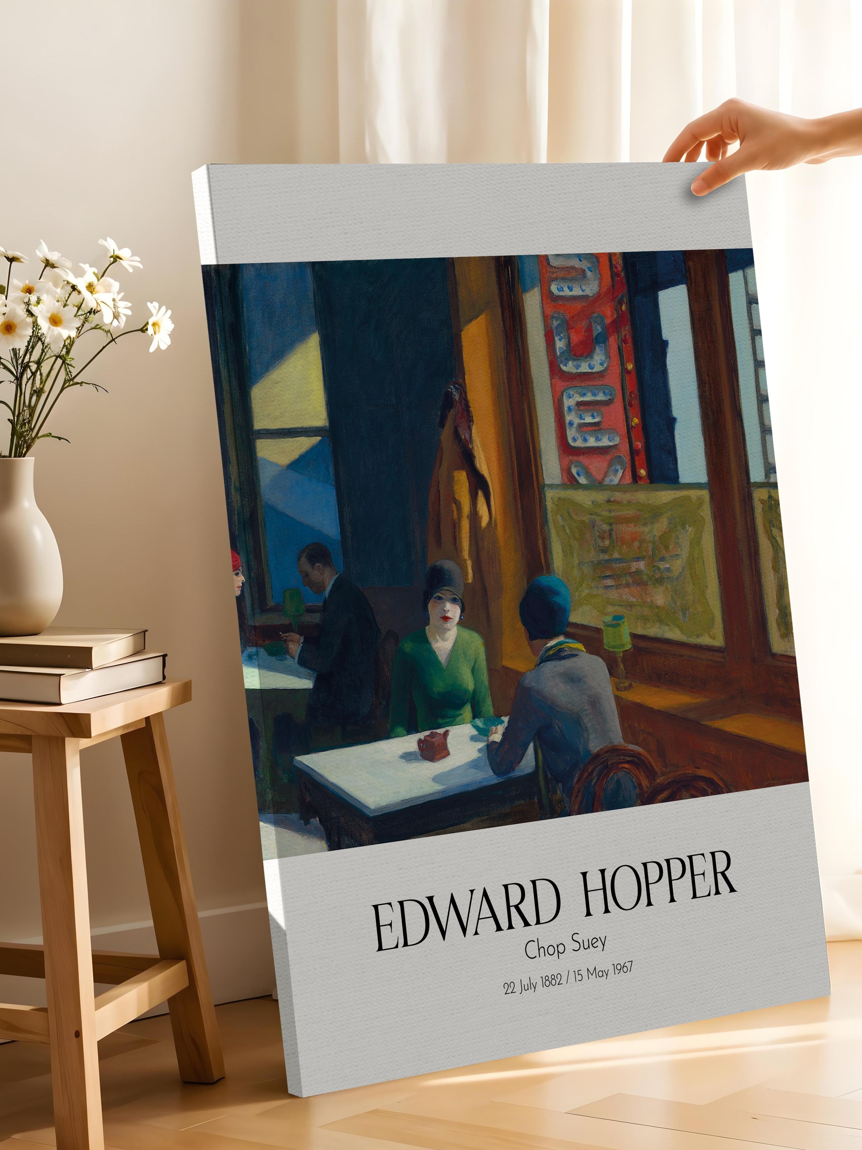 Edward Hopper - Chop Suey, Kanvas Tablo, Sanat Serisi NO:110173