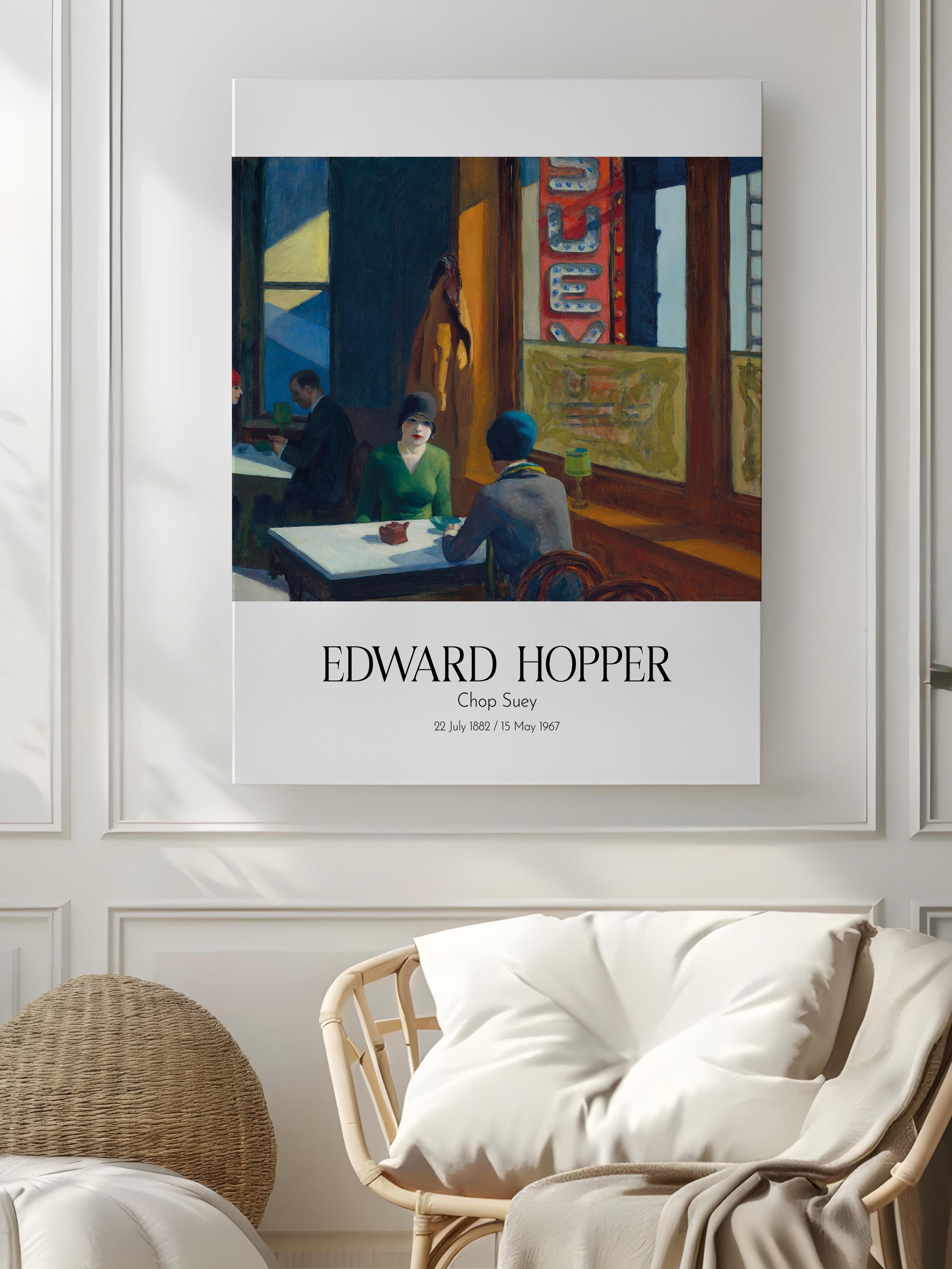Edward Hopper - Chop Suey, Kanvas Tablo, Sanat Serisi NO:110173