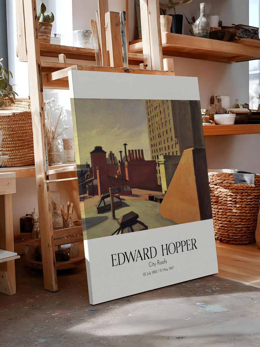 Edward Hopper - City Roofs, Kanvas Tablo, Sanat Serisi NO:110174