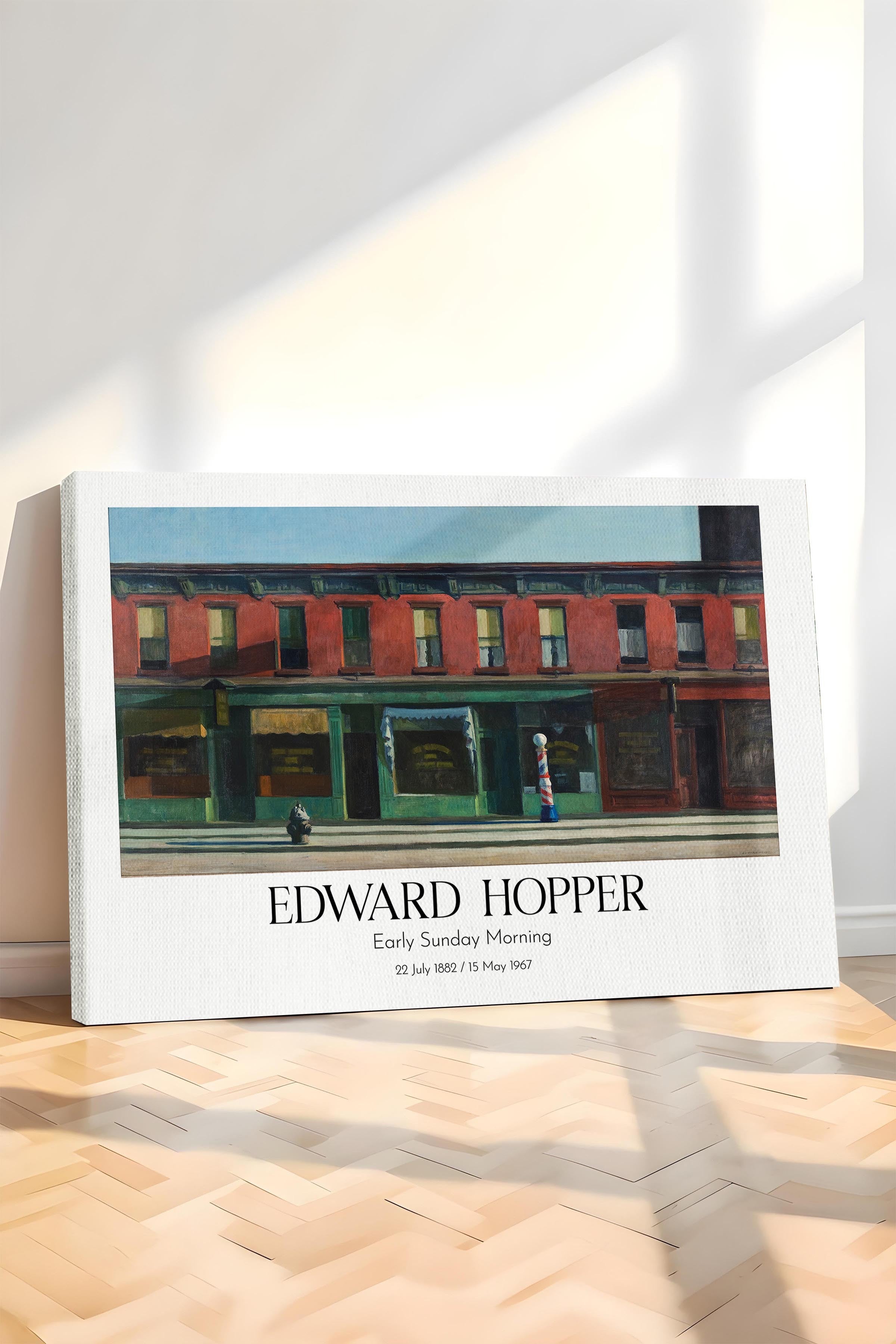 Edward Hopper - Early Sunday Morning, Kanvas Tablo, Sanat Serisi NO:110187