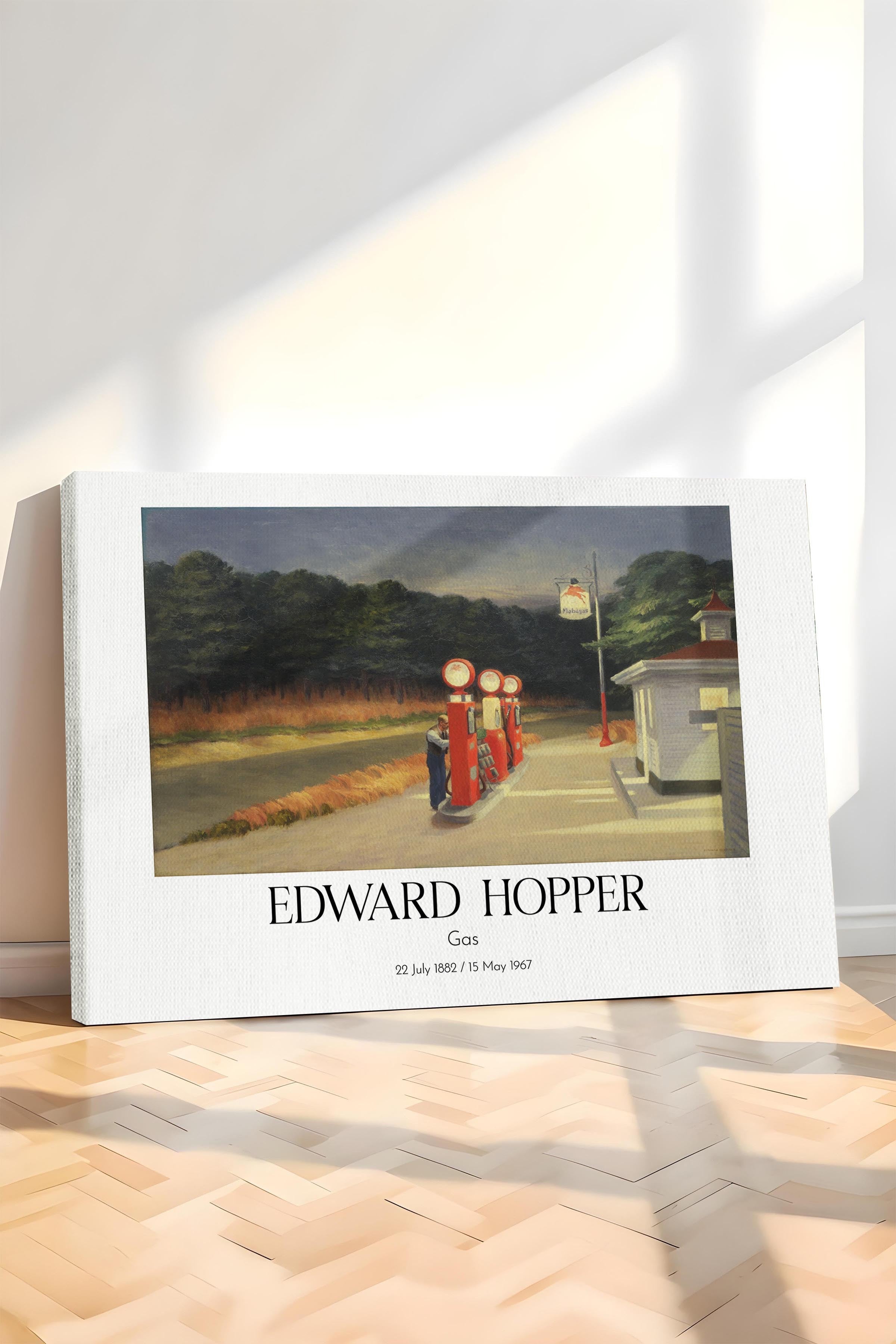 Edward Hopper - Gas, Kanvas Tablo, Sanat Serisi NO:110189