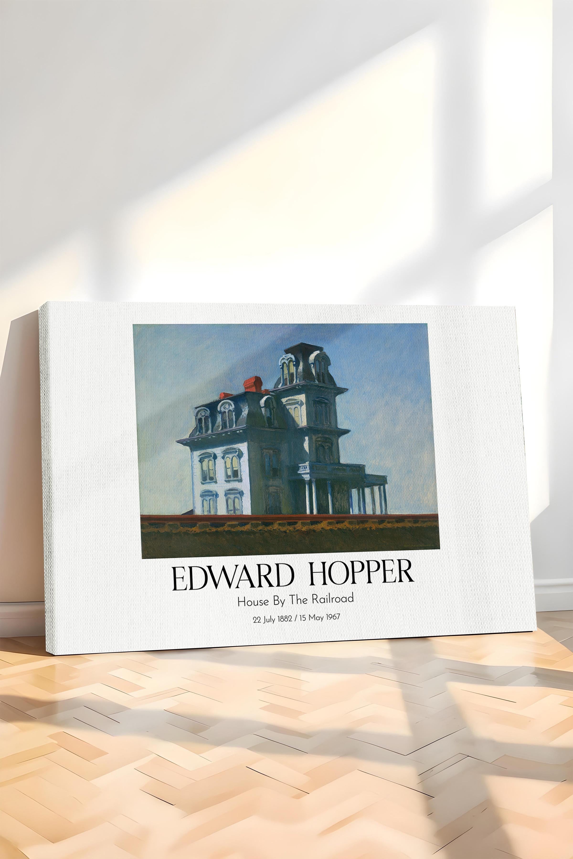 Edward Hopper - House By The Railroad, Kanvas Tablo, Sanat Serisi NO:110196