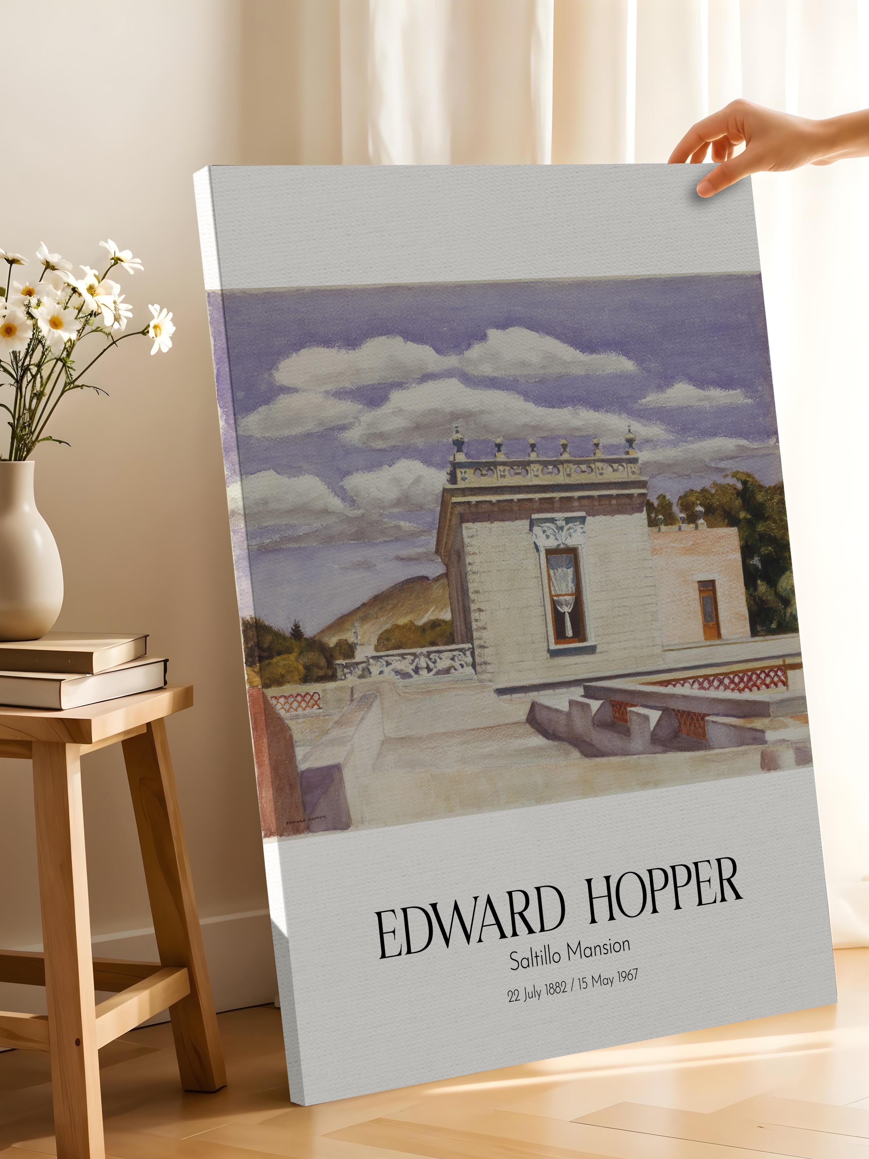 Edward Hopper - Saltillo Mansion, Kanvas Tablo, Sanat Serisi NO:110184