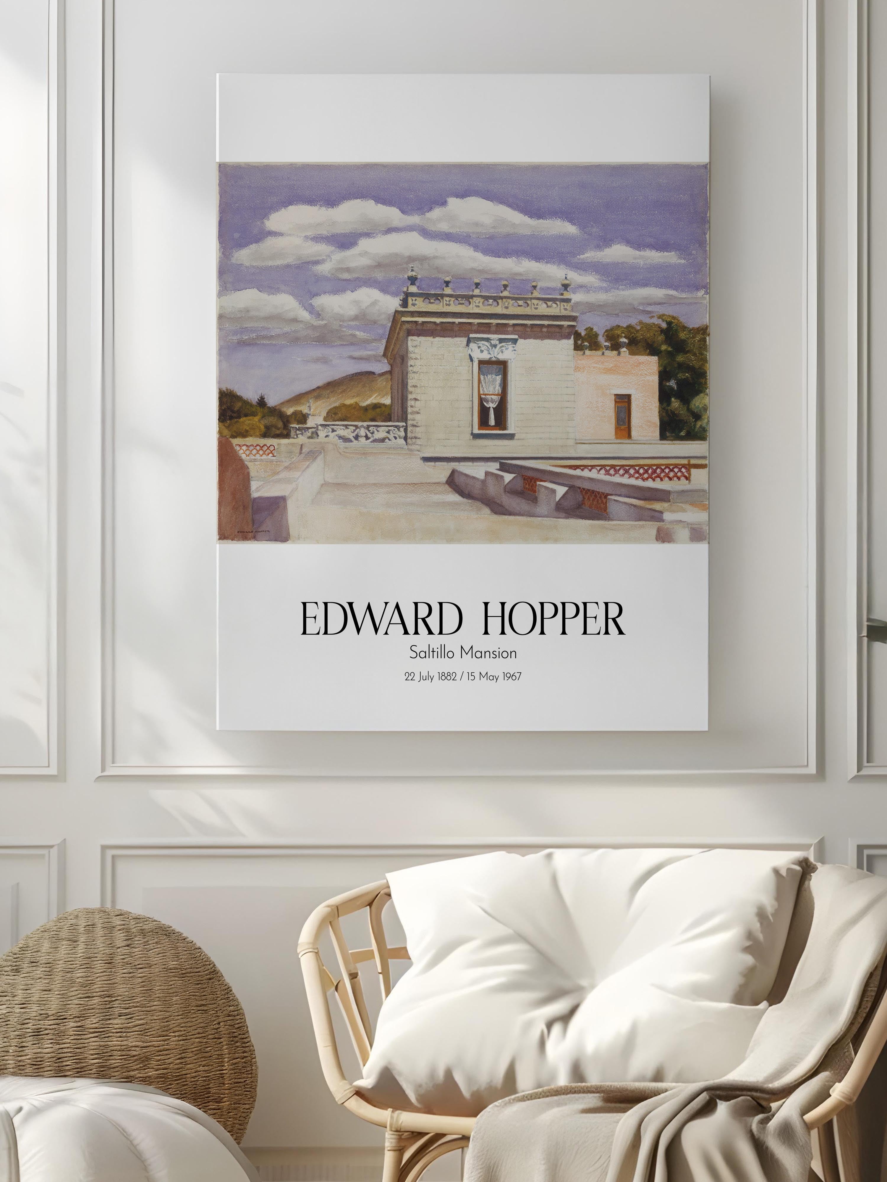 Edward Hopper - Saltillo Mansion, Kanvas Tablo, Sanat Serisi NO:110184