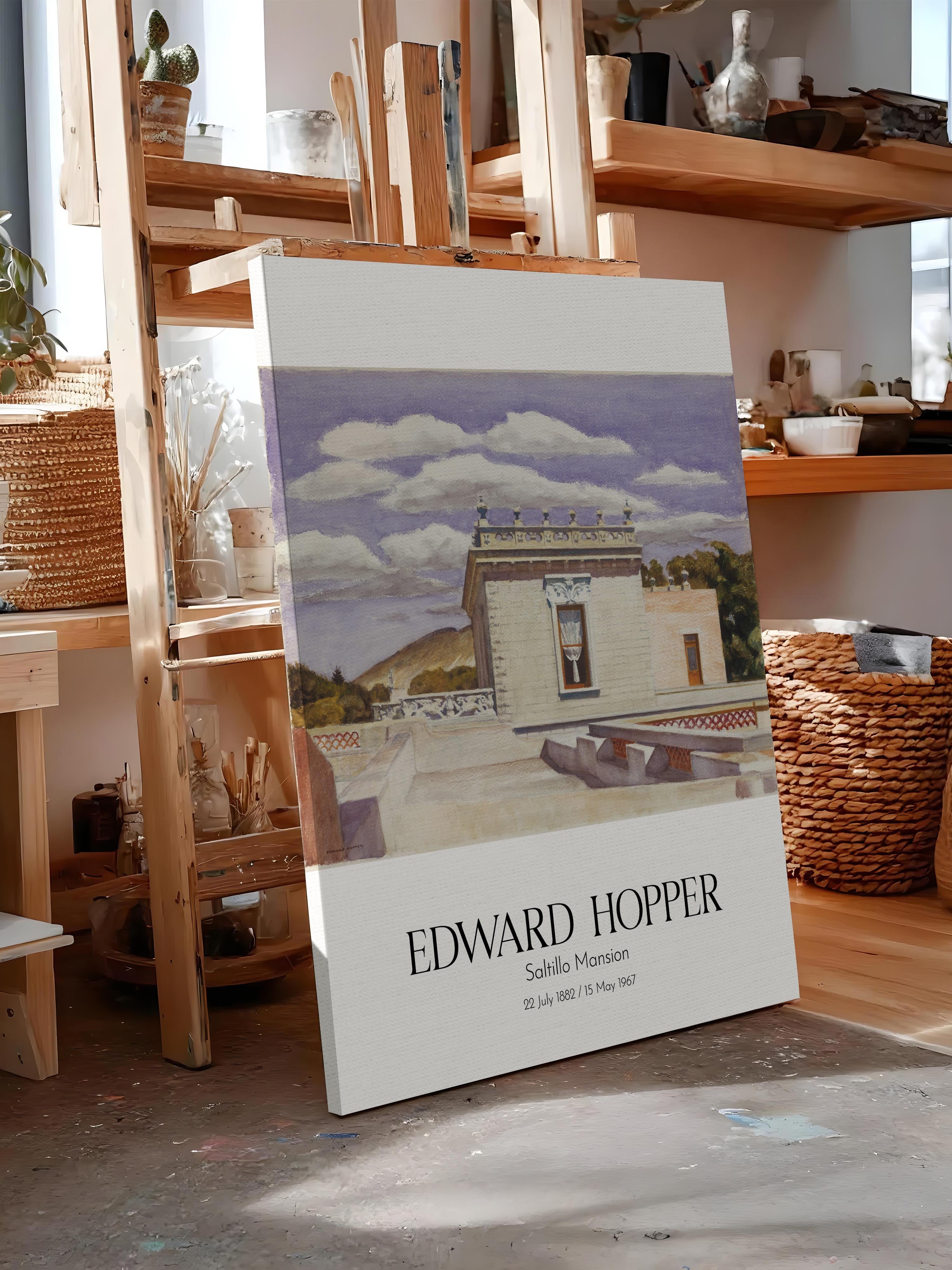 Edward Hopper - Saltillo Mansion, Kanvas Tablo, Sanat Serisi NO:110184