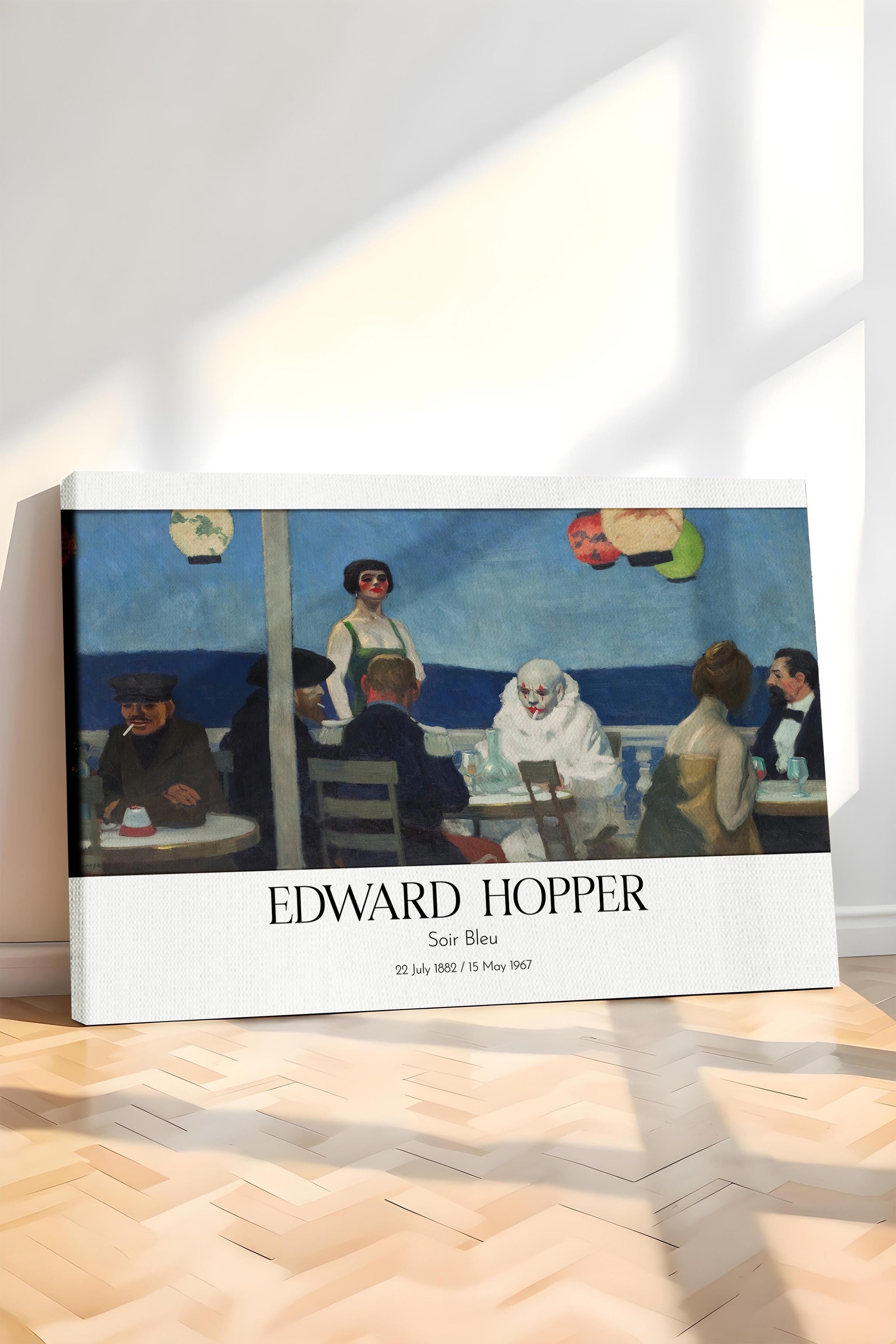 Edward Hopper - Soir Bleu, Kanvas Tablo, Sanat Serisi NO:110193