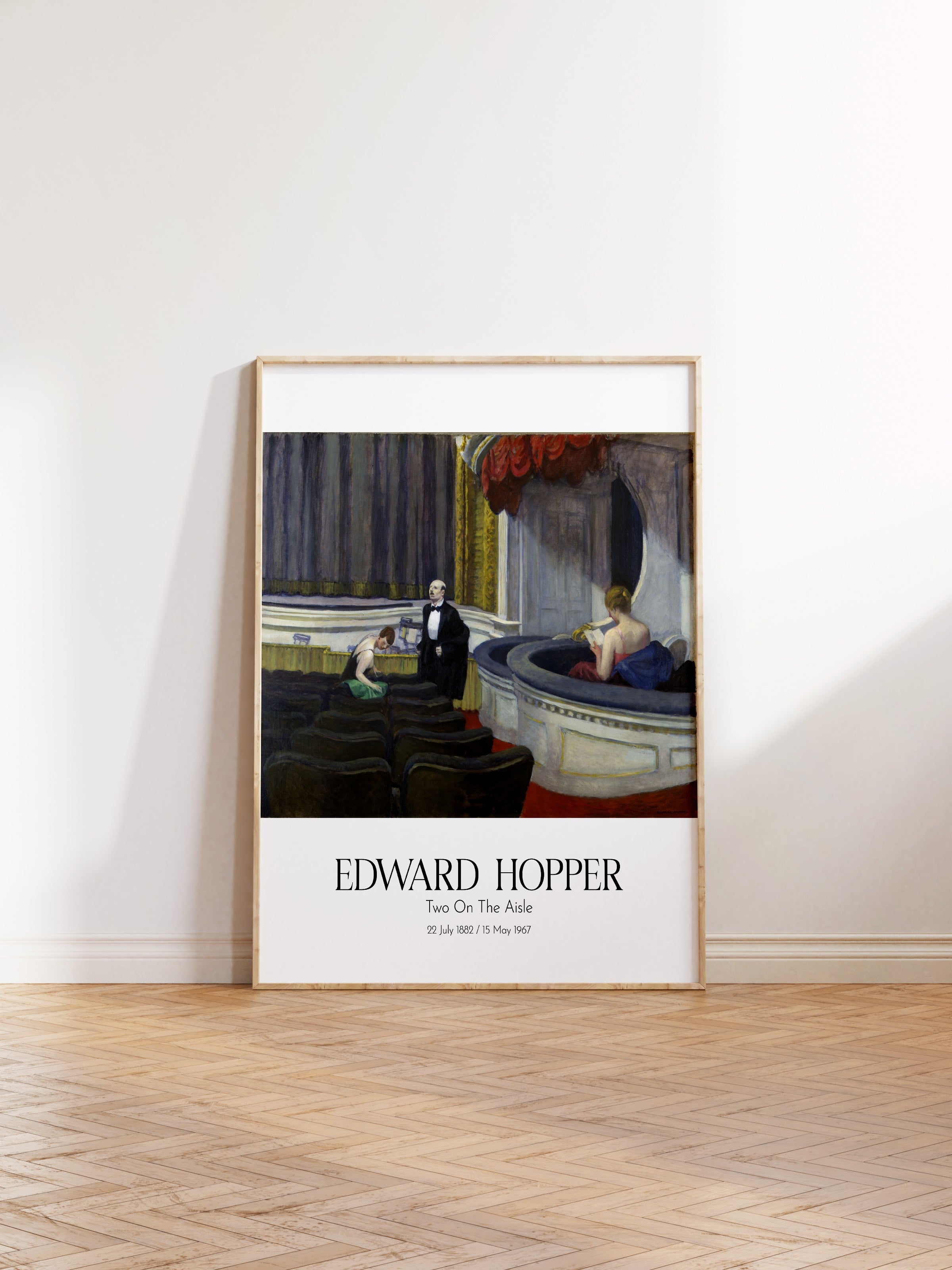 Edward Hopper - Two On The Aisle, Ahşap Çerçeveli Tablo, Sanat Serisi NO:110183