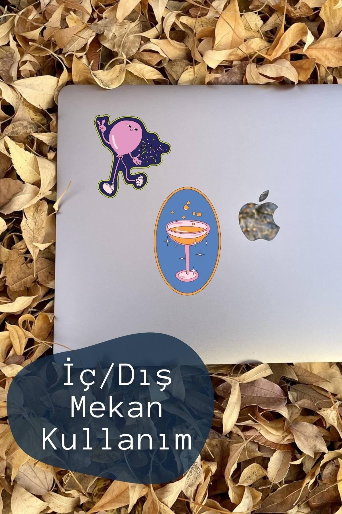 Eğlence Temalı Sticker Seti - 11 Adet Etiket Seti- Telefon, Tablet, Defter Laptop Uyumlu Etiket