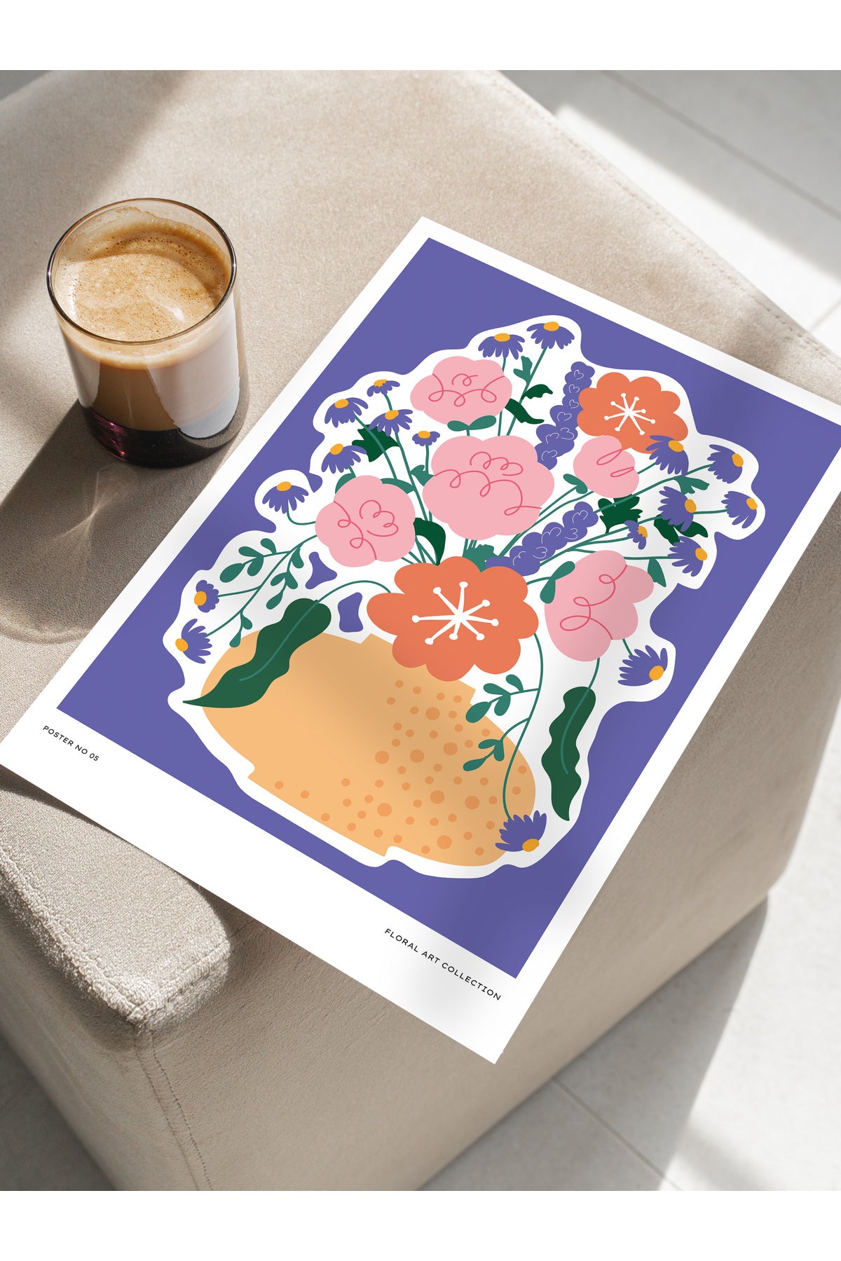 Estetik Duvar Posteri - Estetik Çizim Çerçevesiz Poster - Yatak Odası, Salon, Mutfak Duvar Dekoru