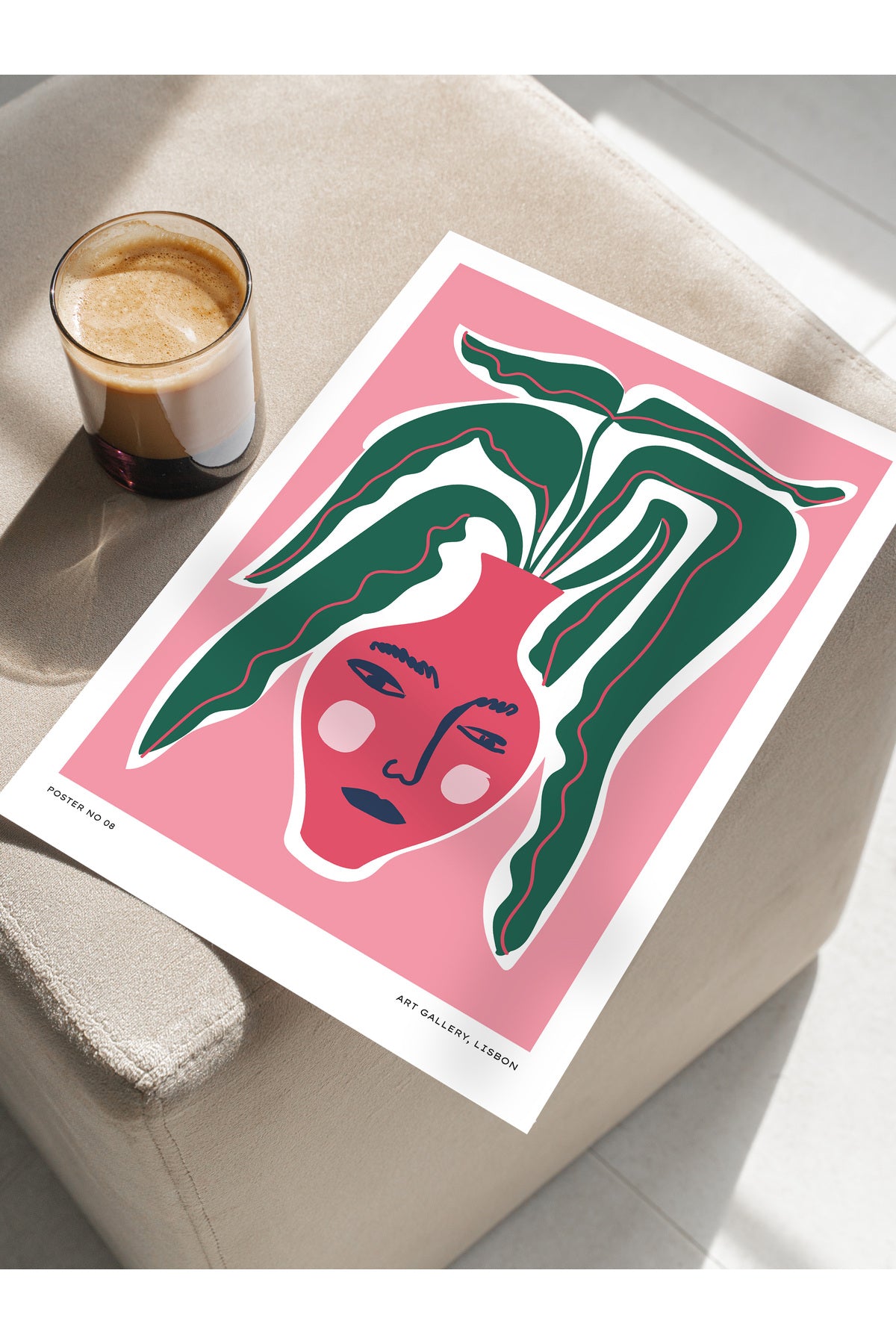 Estetik Duvar Posteri - Estetik Çizim Çerçevesiz Poster - Yatak Odası, Salon, Mutfak Duvar Dekoru