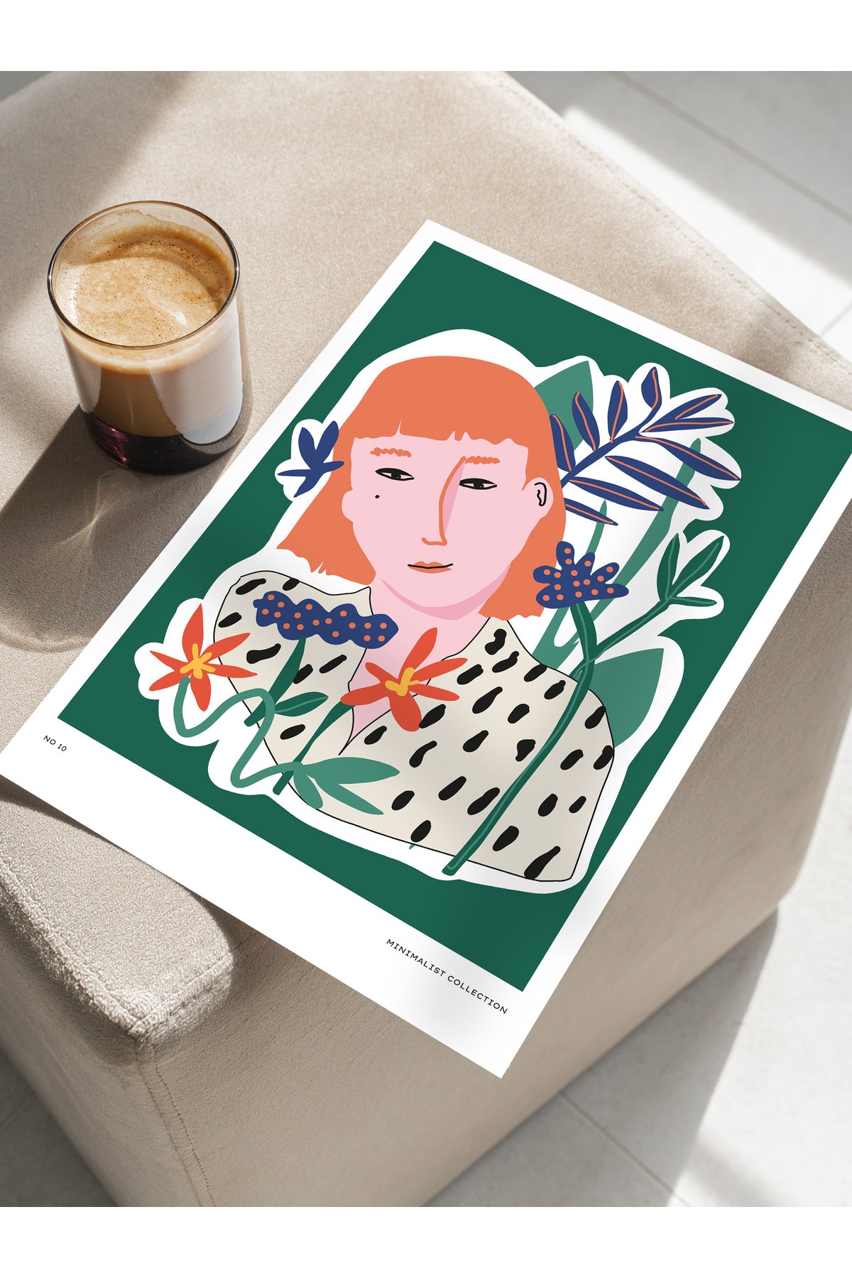 Estetik Duvar Posteri - Estetik Çizim Çerçevesiz Poster - Yatak Odası, Salon, Mutfak Duvar Dekoru