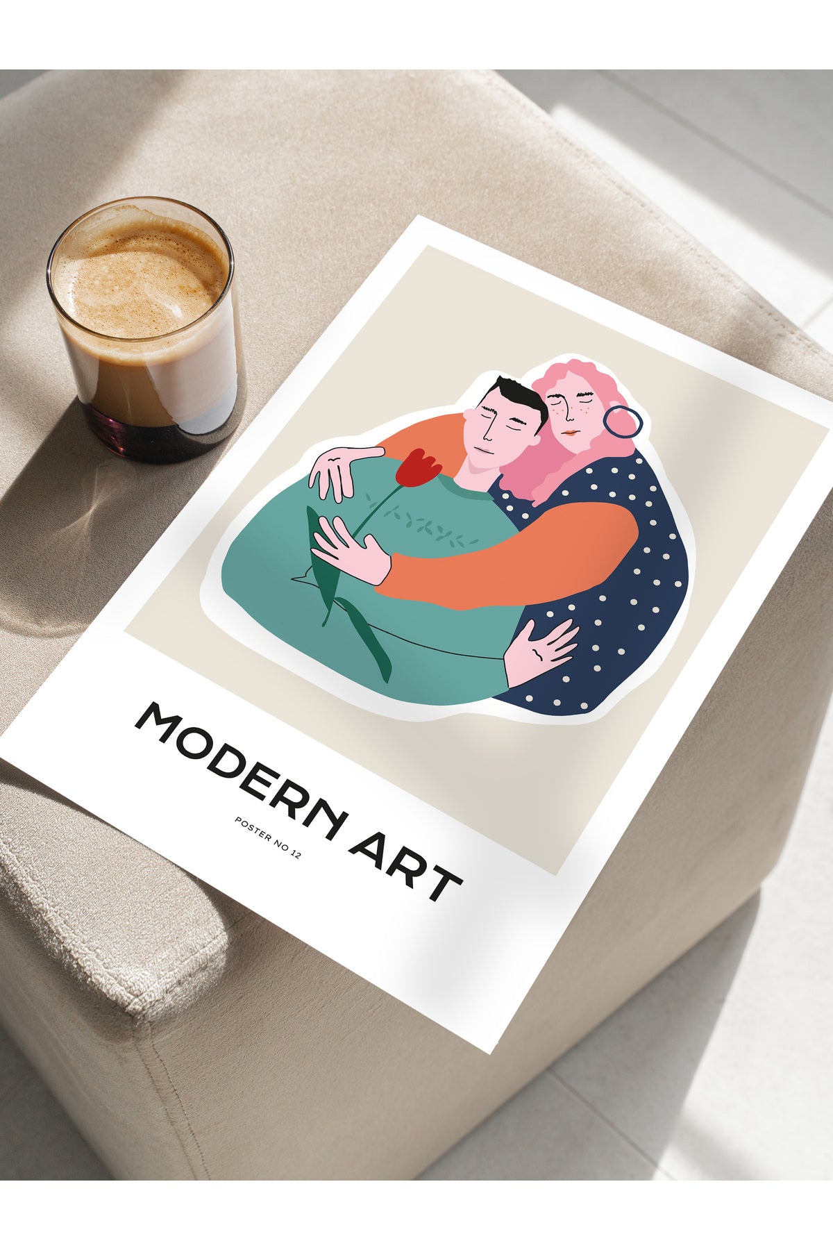 Estetik Duvar Posteri - Estetik Çizim Çerçevesiz Poster - Yatak Odası, Salon, Mutfak Duvar Dekoru