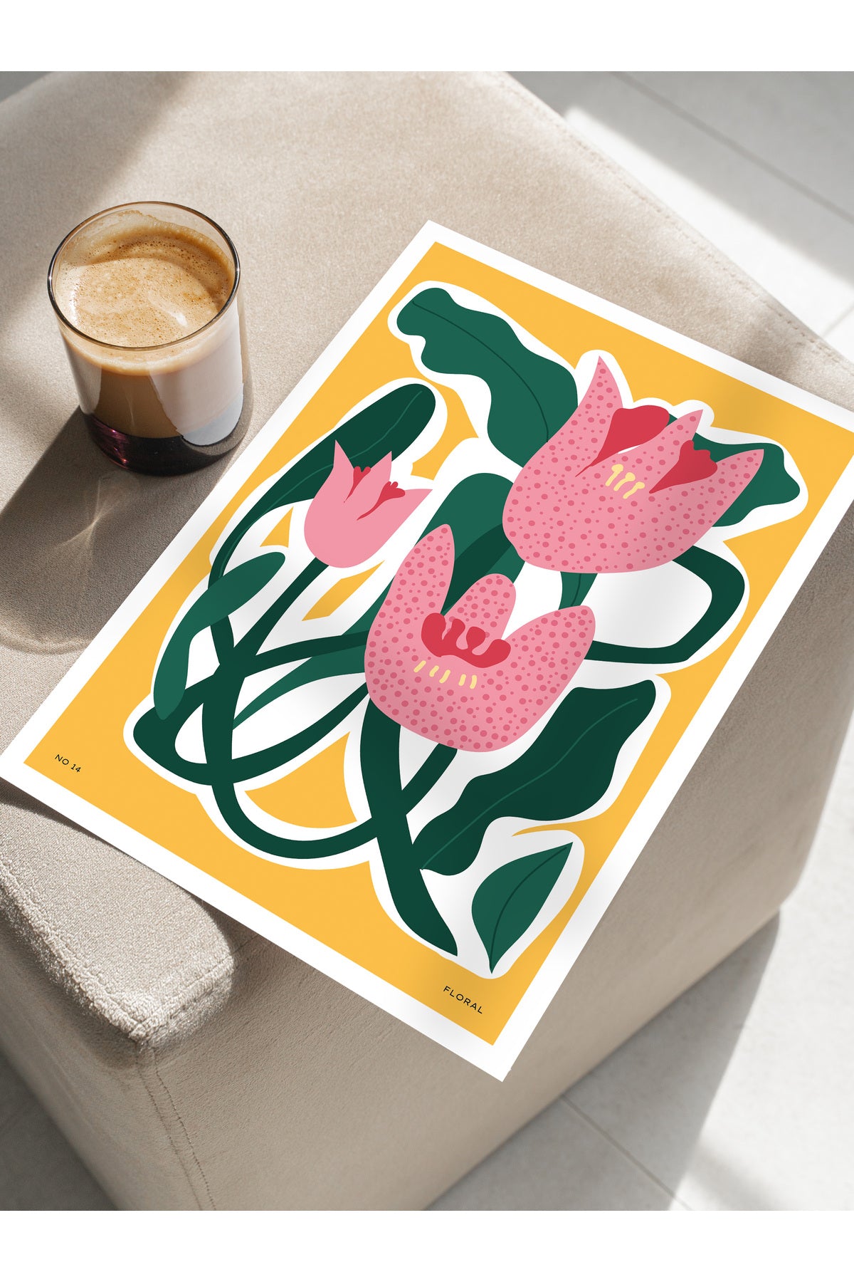 Estetik Duvar Posteri - Estetik Çizim Çerçevesiz Poster - Yatak Odası, Salon, Mutfak Duvar Dekoru