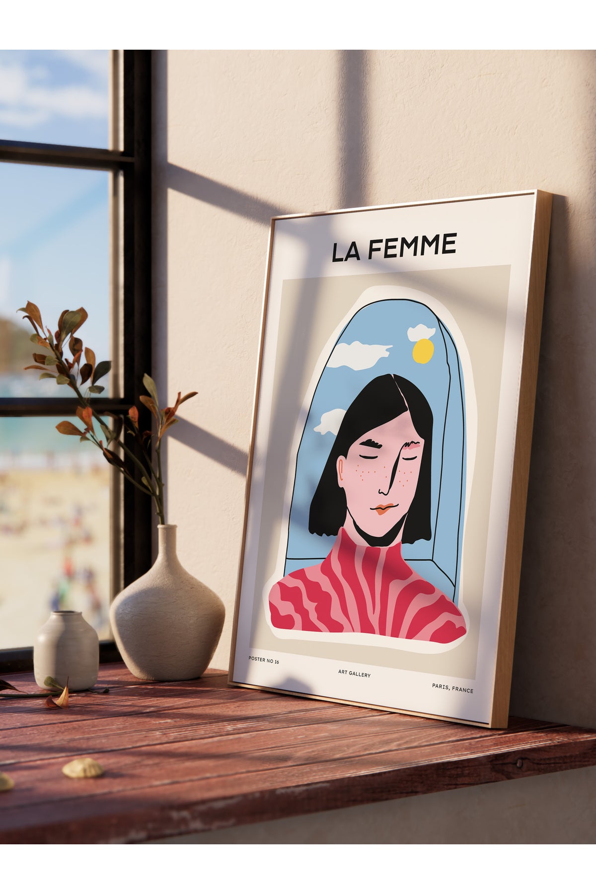 Estetik Duvar Posteri - Estetik Çizim Çerçevesiz Poster - Yatak Odası, Salon, Mutfak Duvar Dekoru