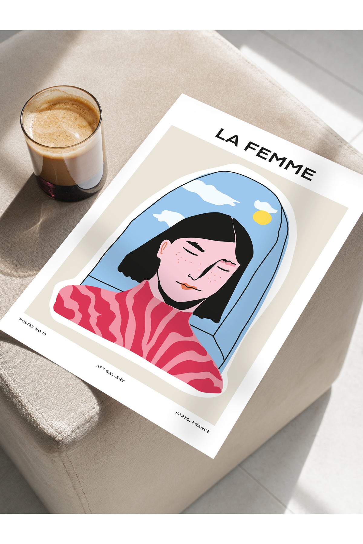 Estetik Duvar Posteri - Estetik Çizim Çerçevesiz Poster - Yatak Odası, Salon, Mutfak Duvar Dekoru