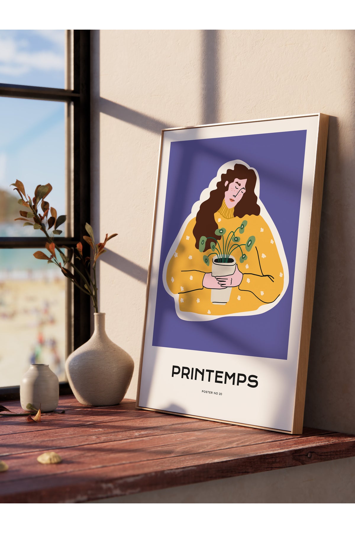 Estetik Duvar Posteri - Estetik Çizim Çerçevesiz Poster - Yatak Odası, Salon, Mutfak Duvar Dekoru