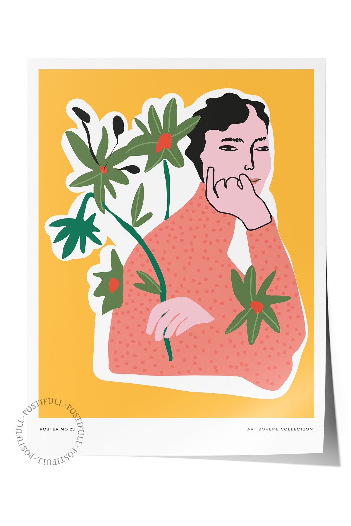 Estetik Duvar Posteri - Estetik Çizim Çerçevesiz Poster - Yatak Odası, Salon, Mutfak Duvar Dekoru