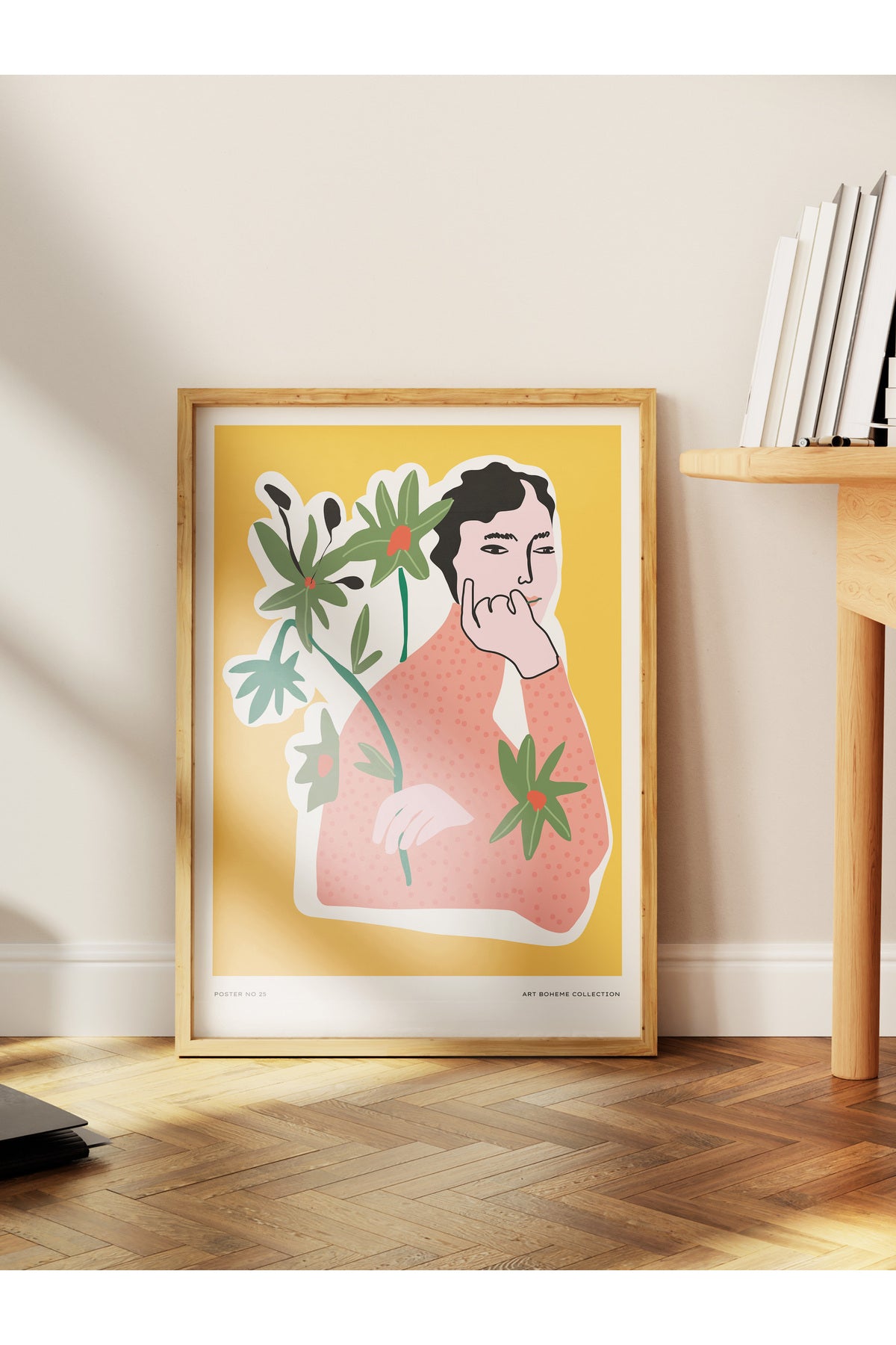 Estetik Duvar Posteri - Estetik Çizim Çerçevesiz Poster - Yatak Odası, Salon, Mutfak Duvar Dekoru