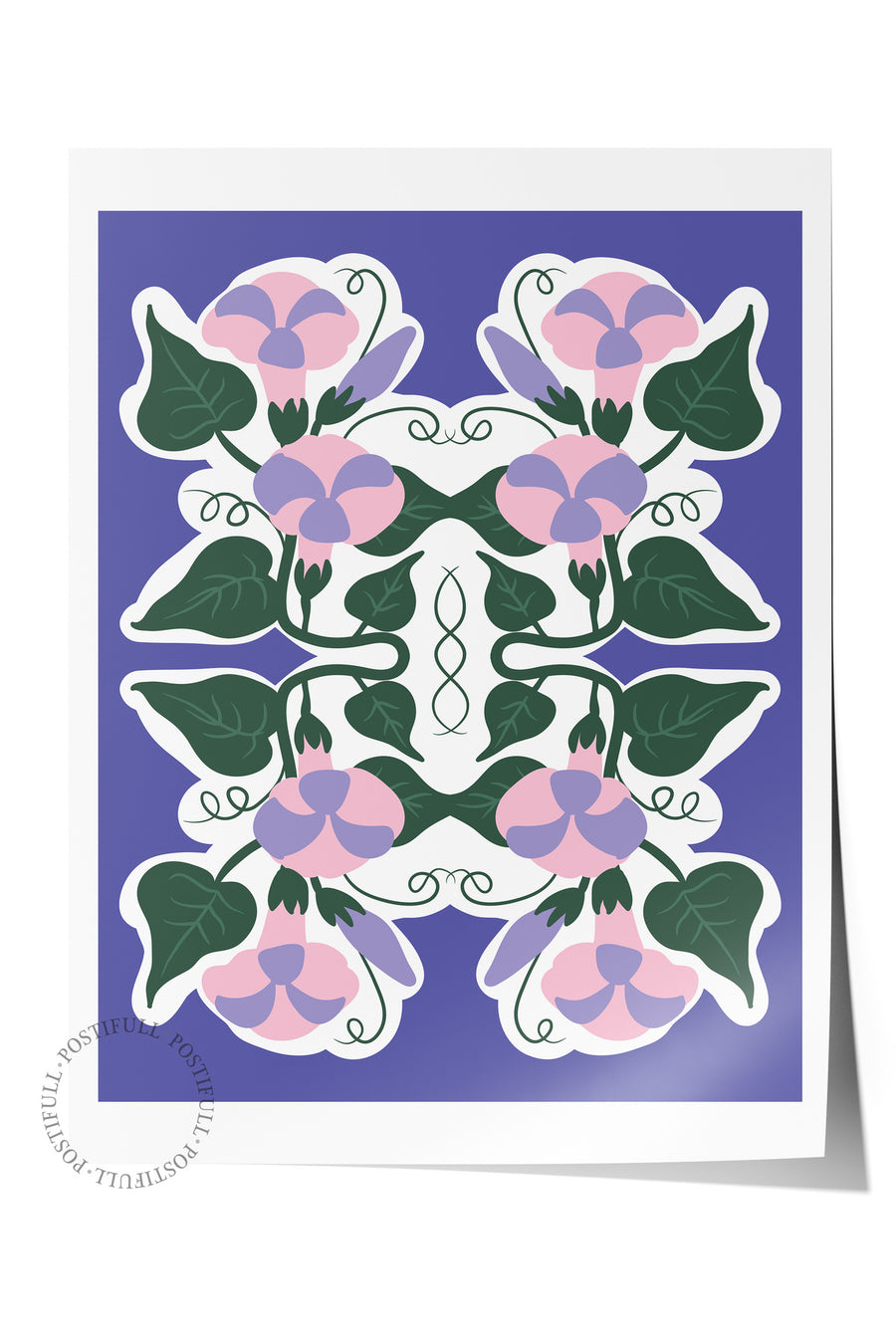Çiçek Desenli Motif Çerçevesiz Poster