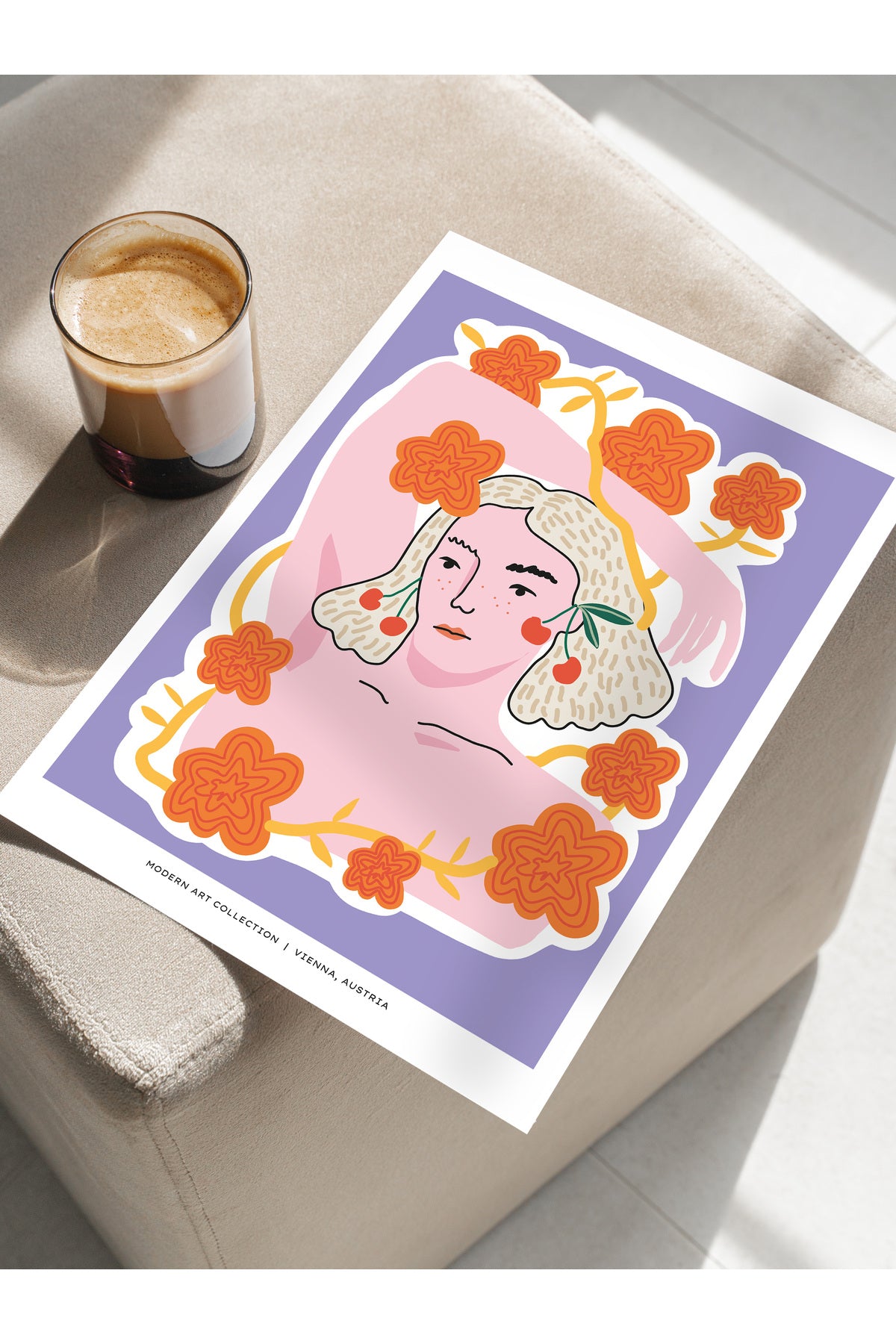 Estetik Duvar Posteri - Estetik Çizim Çerçevesiz Poster - Yatak Odası, Salon, Mutfak Duvar Dekoru