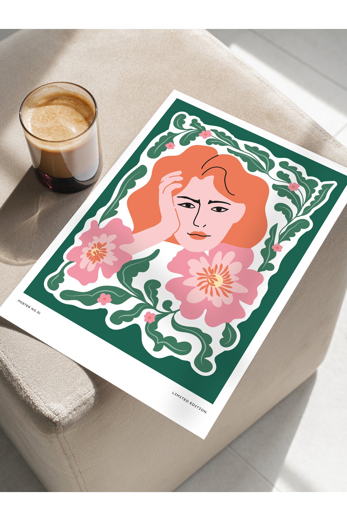 Estetik Duvar Posteri - Estetik Çizim Çerçevesiz Poster - Yatak Odası, Salon, Mutfak Duvar Dekoru