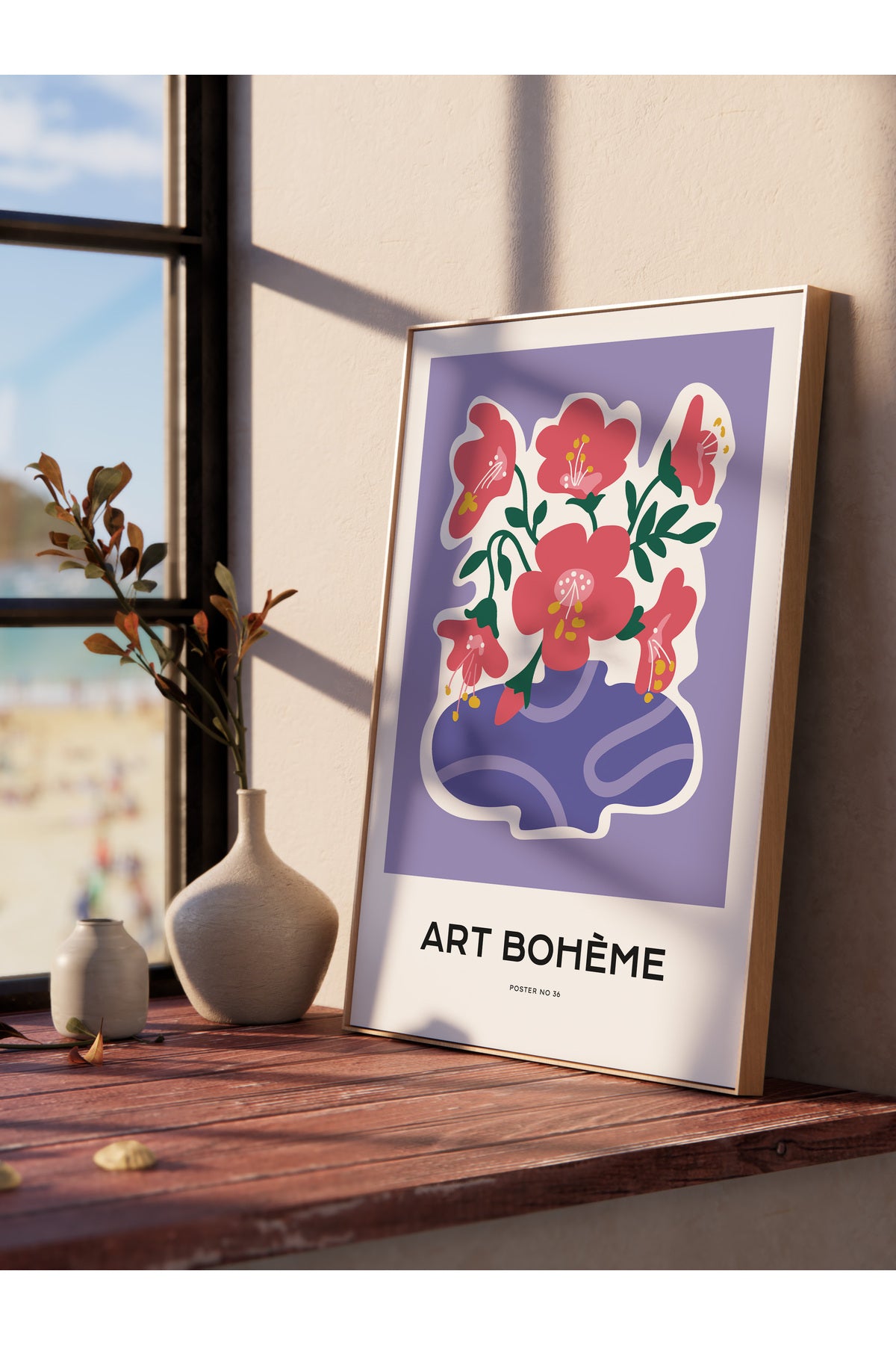 Estetik Duvar Posteri - Estetik Çizim Çerçevesiz Poster - Yatak Odası, Salon, Mutfak Duvar Dekoru