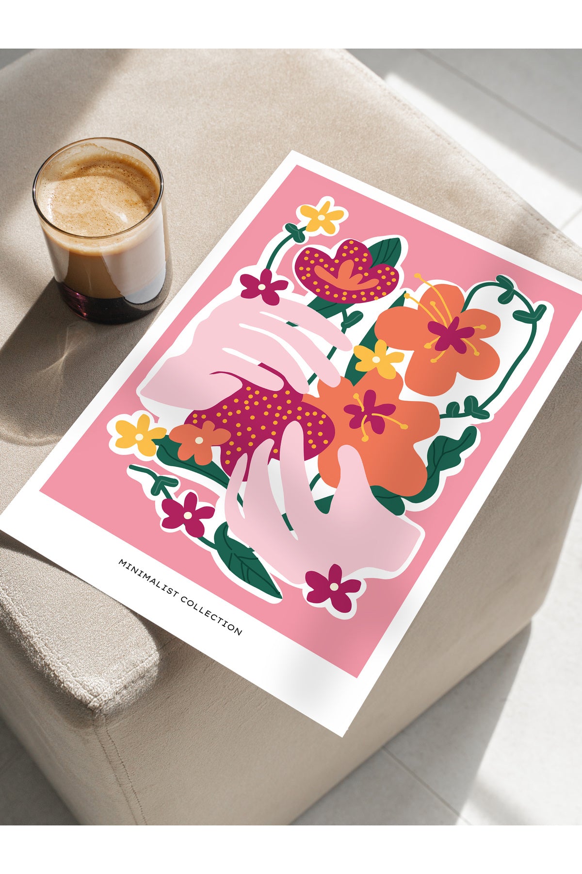 Estetik Duvar Posteri - Estetik Çizim Çerçevesiz Poster - Yatak Odası, Salon, Mutfak Duvar Dekoru