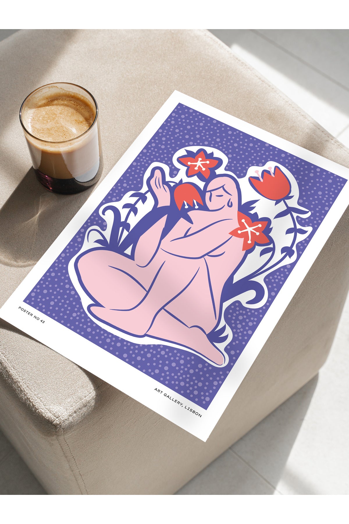 Estetik Duvar Posteri - Estetik Çizim Çerçevesiz Poster - Yatak Odası, Salon, Mutfak Duvar Dekoru