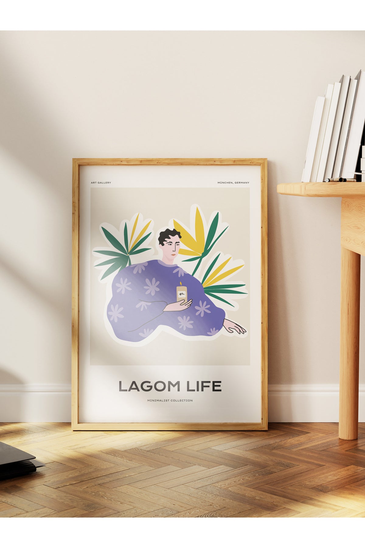 Estetik Duvar Posteri - Estetik Çizim Çerçevesiz Poster - Yatak Odası, Salon, Mutfak Duvar Dekoru