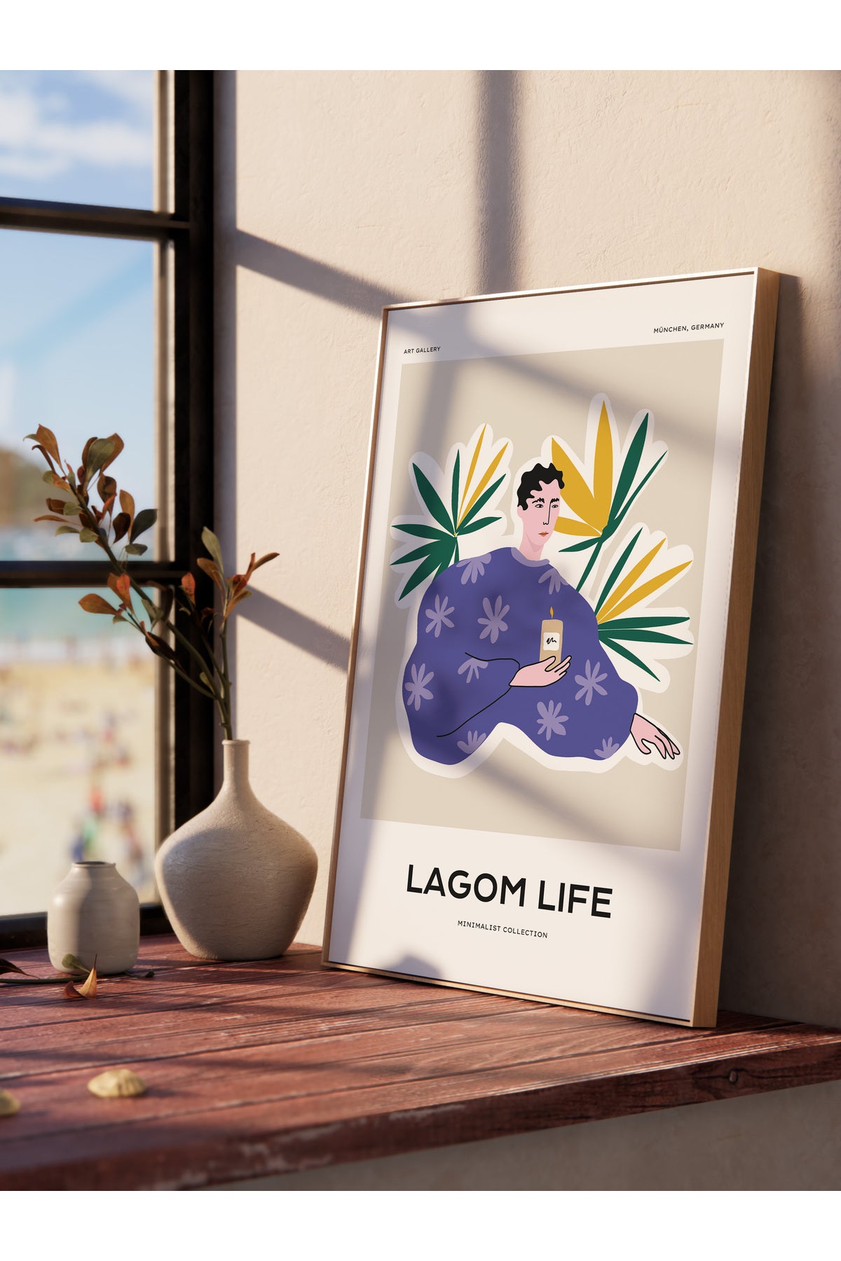 Estetik Duvar Posteri - Estetik Çizim Çerçevesiz Poster - Yatak Odası, Salon, Mutfak Duvar Dekoru