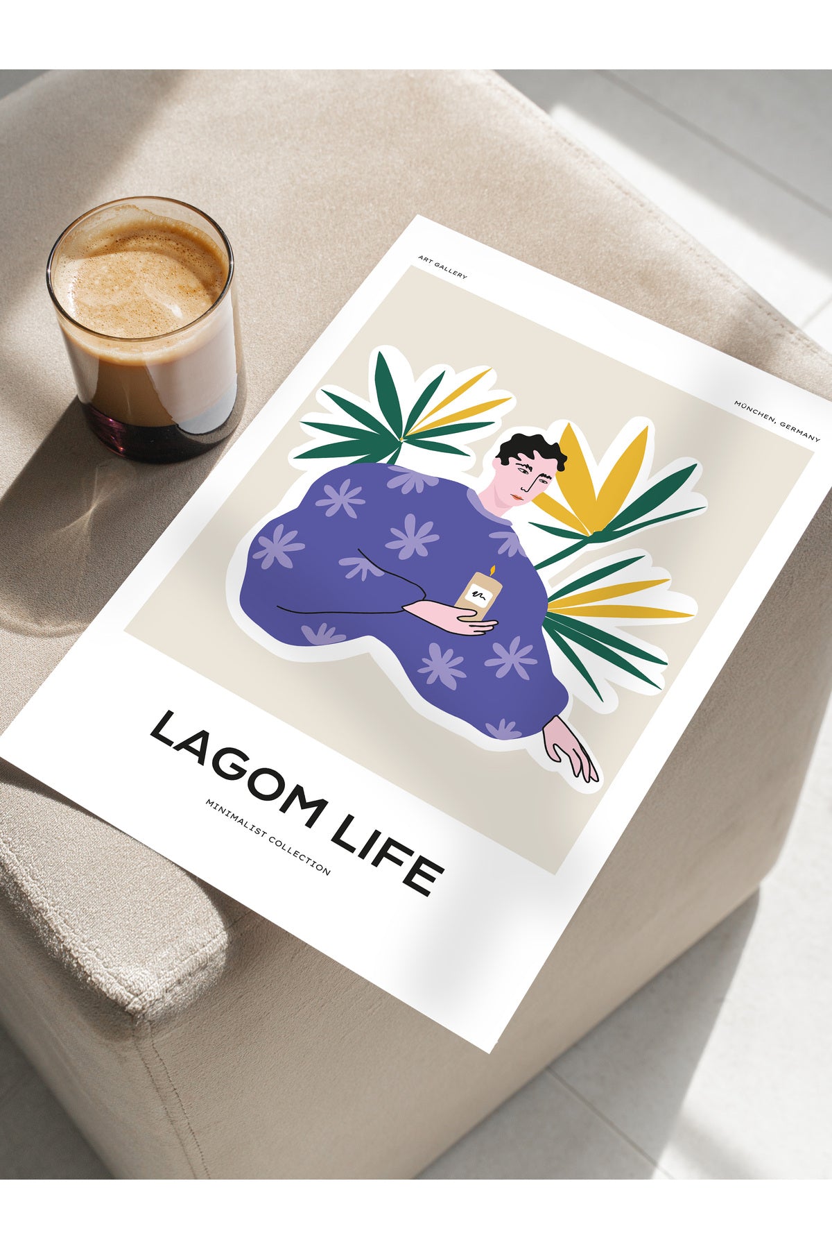 Estetik Duvar Posteri - Estetik Çizim Çerçevesiz Poster - Yatak Odası, Salon, Mutfak Duvar Dekoru